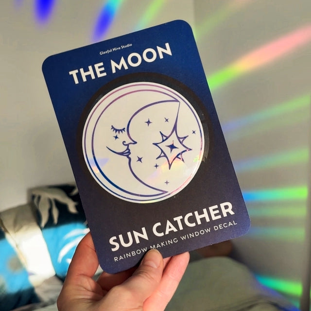 The MOON - Suncatcher Window Decal by Gleeful Hive
