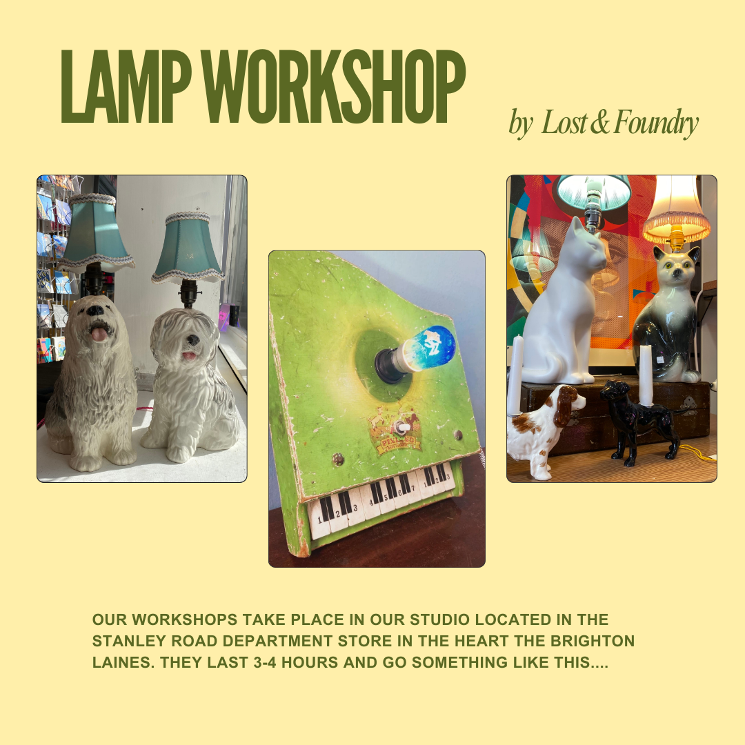 Lamp Workshop in our Brighton shop by Lost & Foundry