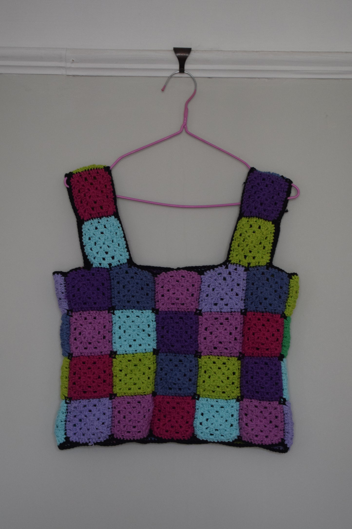 Handmade Patchwork crochet vest by HoleyCow