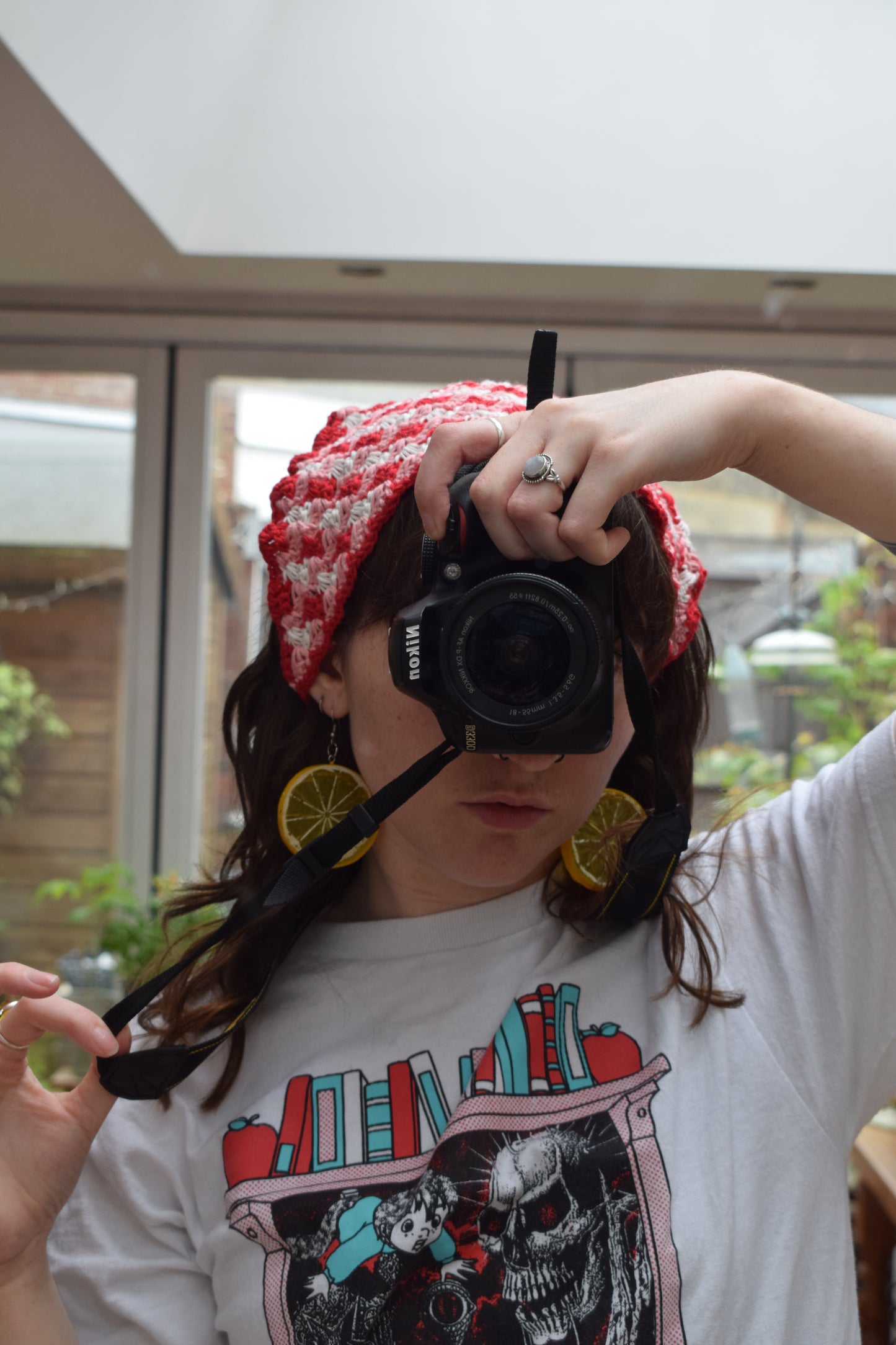 Strawberry shortcake Bandana handmade by HoleyCow Crochet