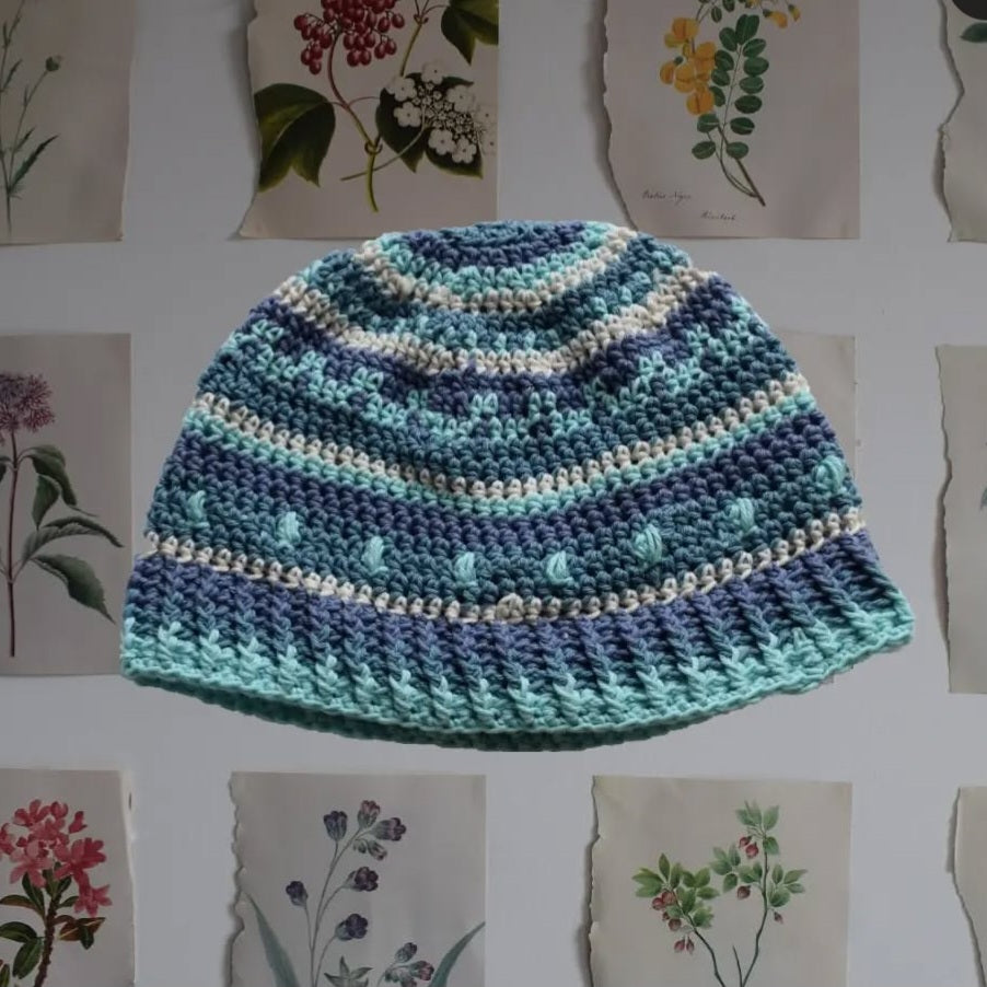 Blueberry Pie Beanie Crochet by HoleyCow Crochet