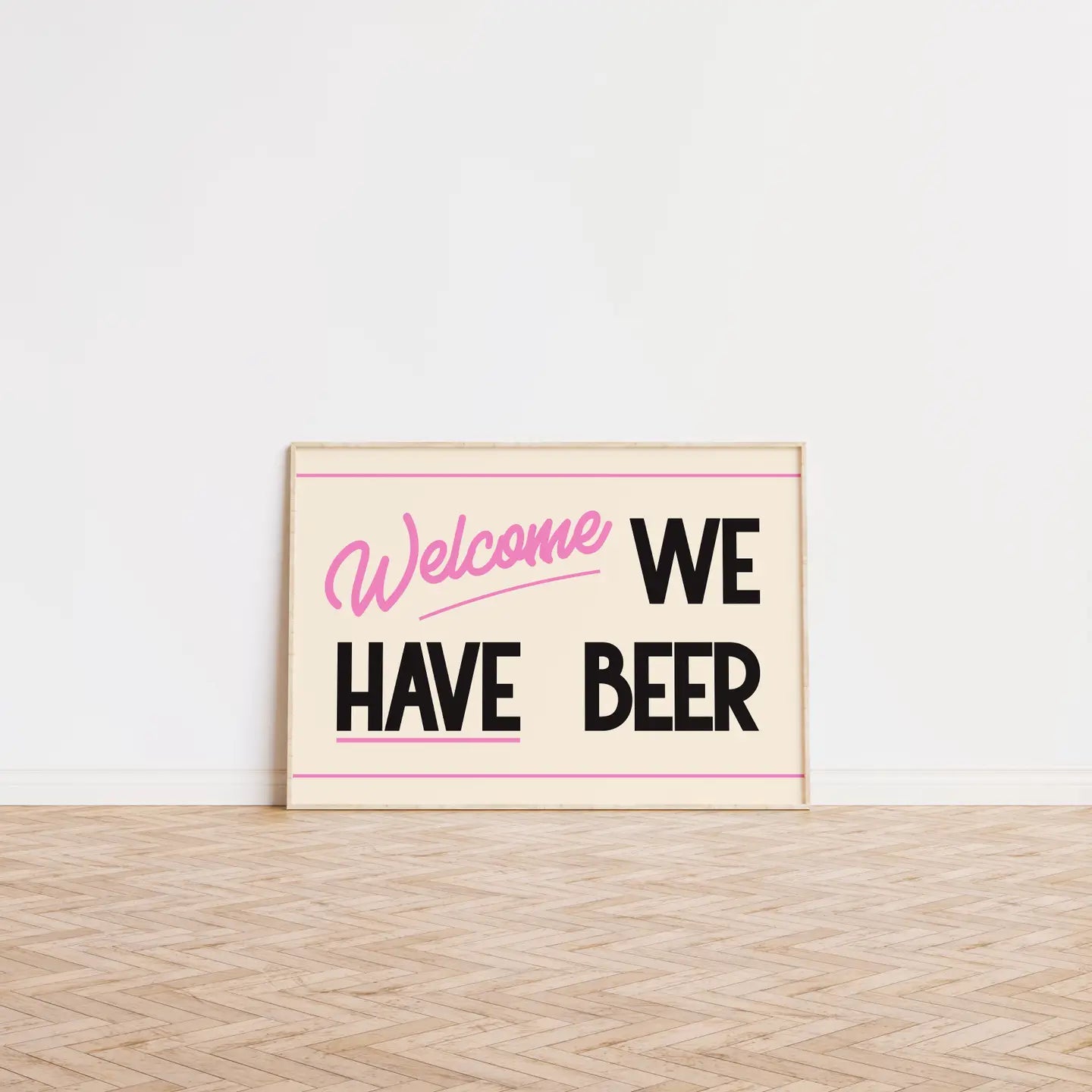 Welcome We Have Beer Print A3 by Lune Design