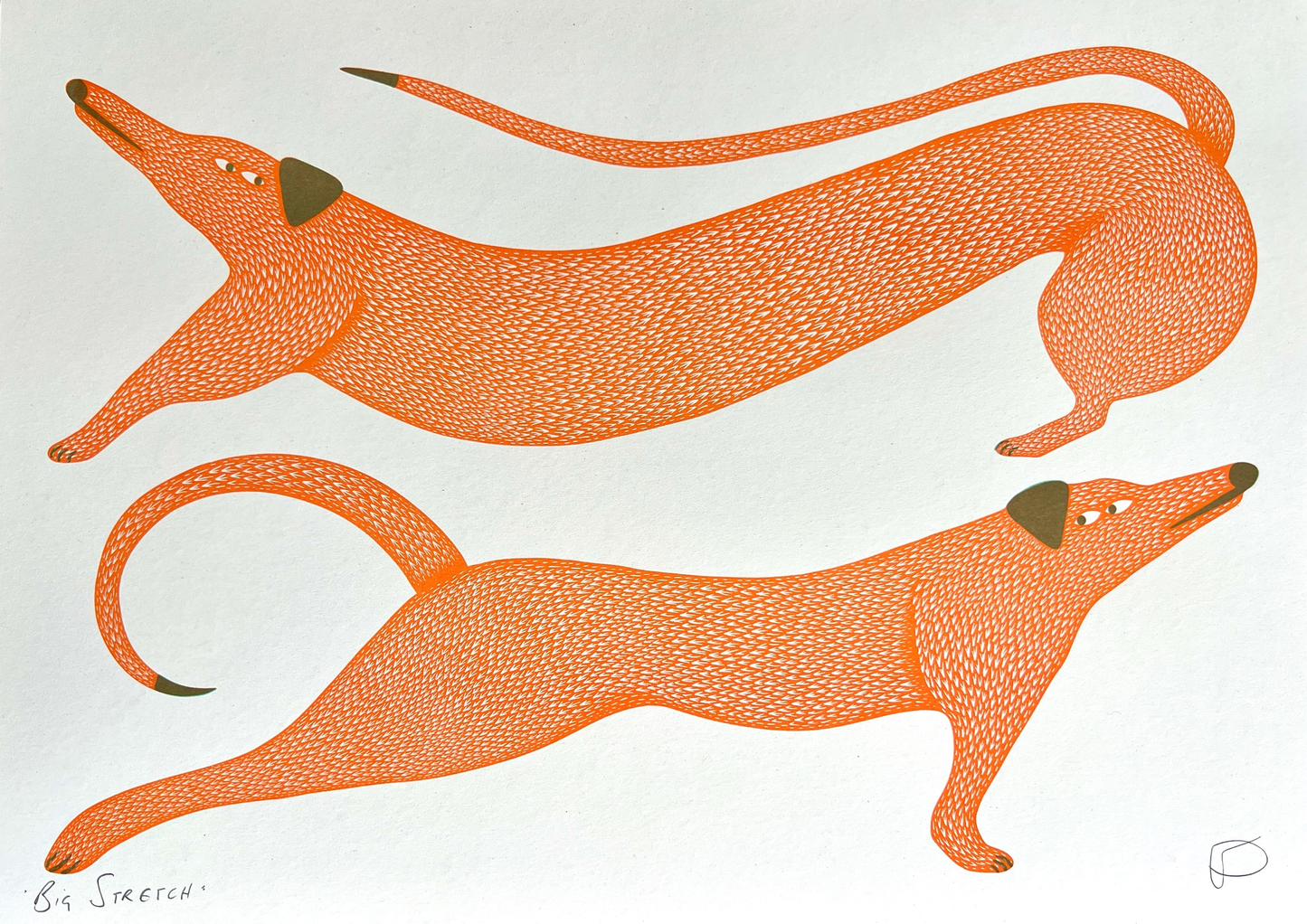 Big Stretch Riso Art Print by Strangford