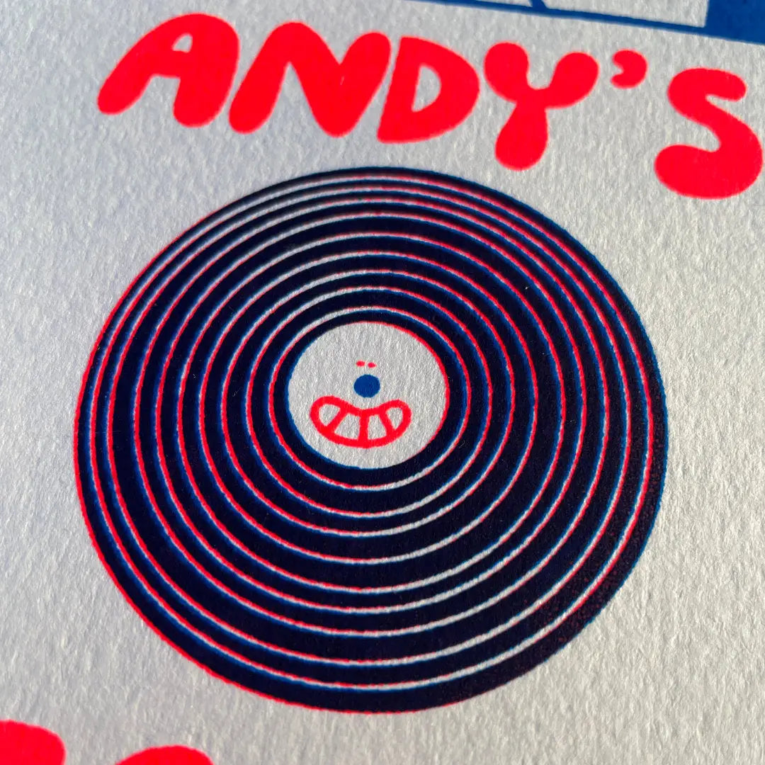 Andy's Records Screen Print By YUK FUN