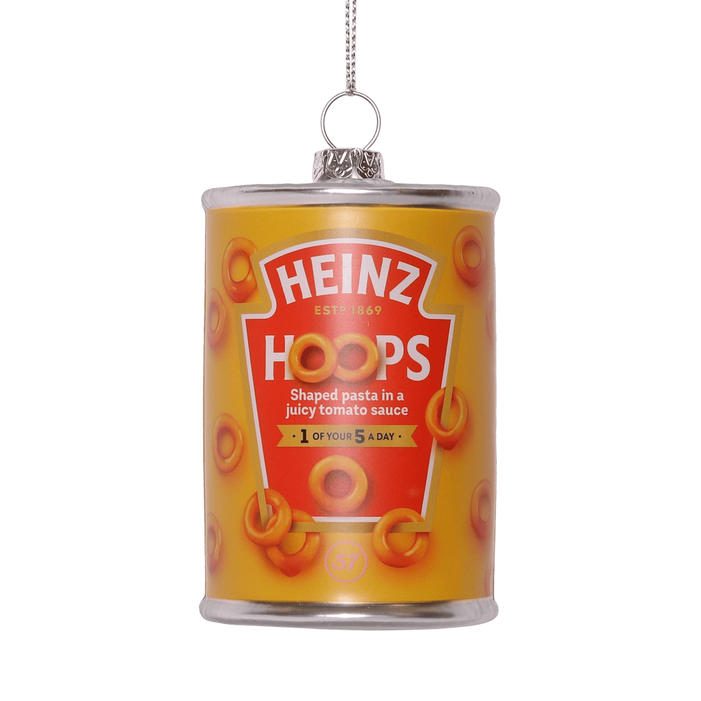 Heinz Spaghetti Hoops Glass Decoration Baubles