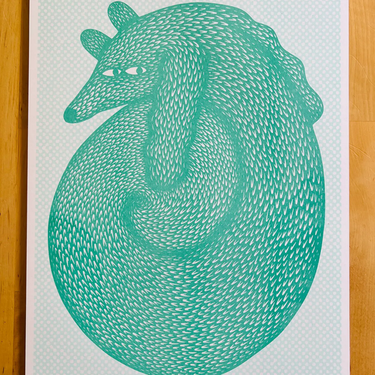 Sausage Roll A3 Riso Print by Strangford