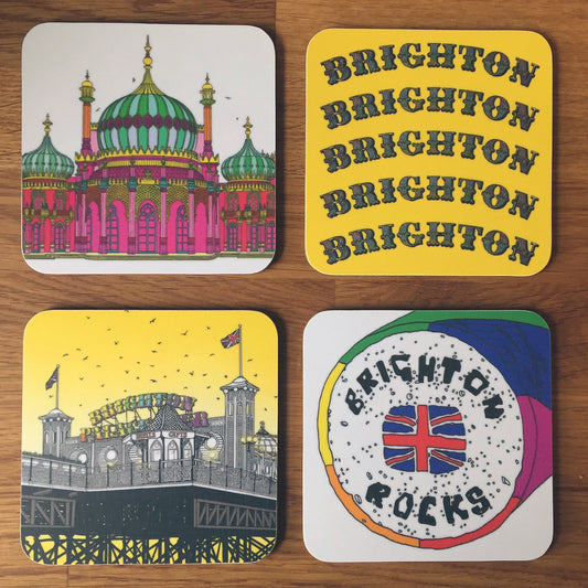 Brighton Coasters Yellow Box Set by Ulrika Jarl