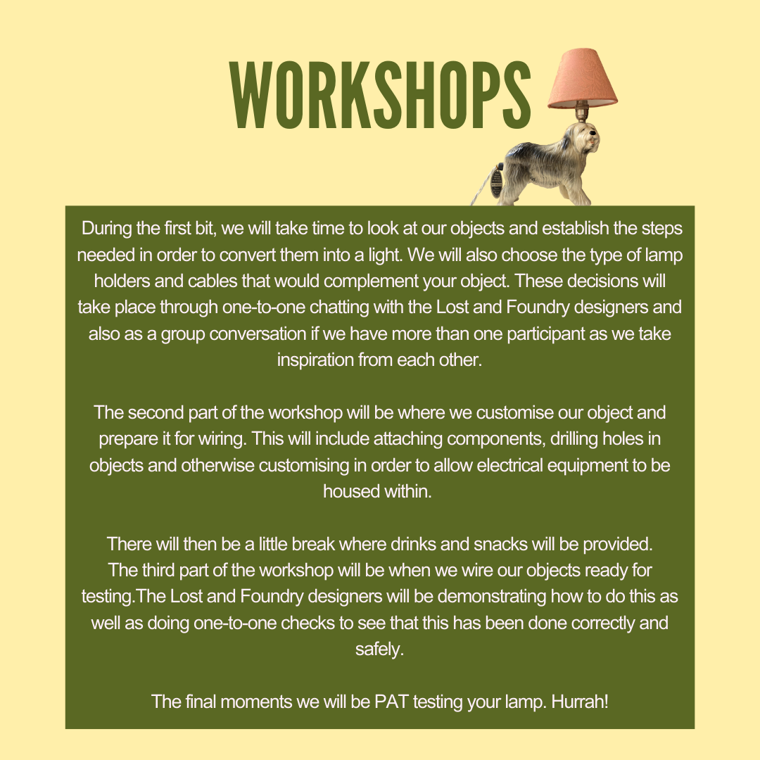 Lamp Workshop in our Brighton shop by Lost & Foundry