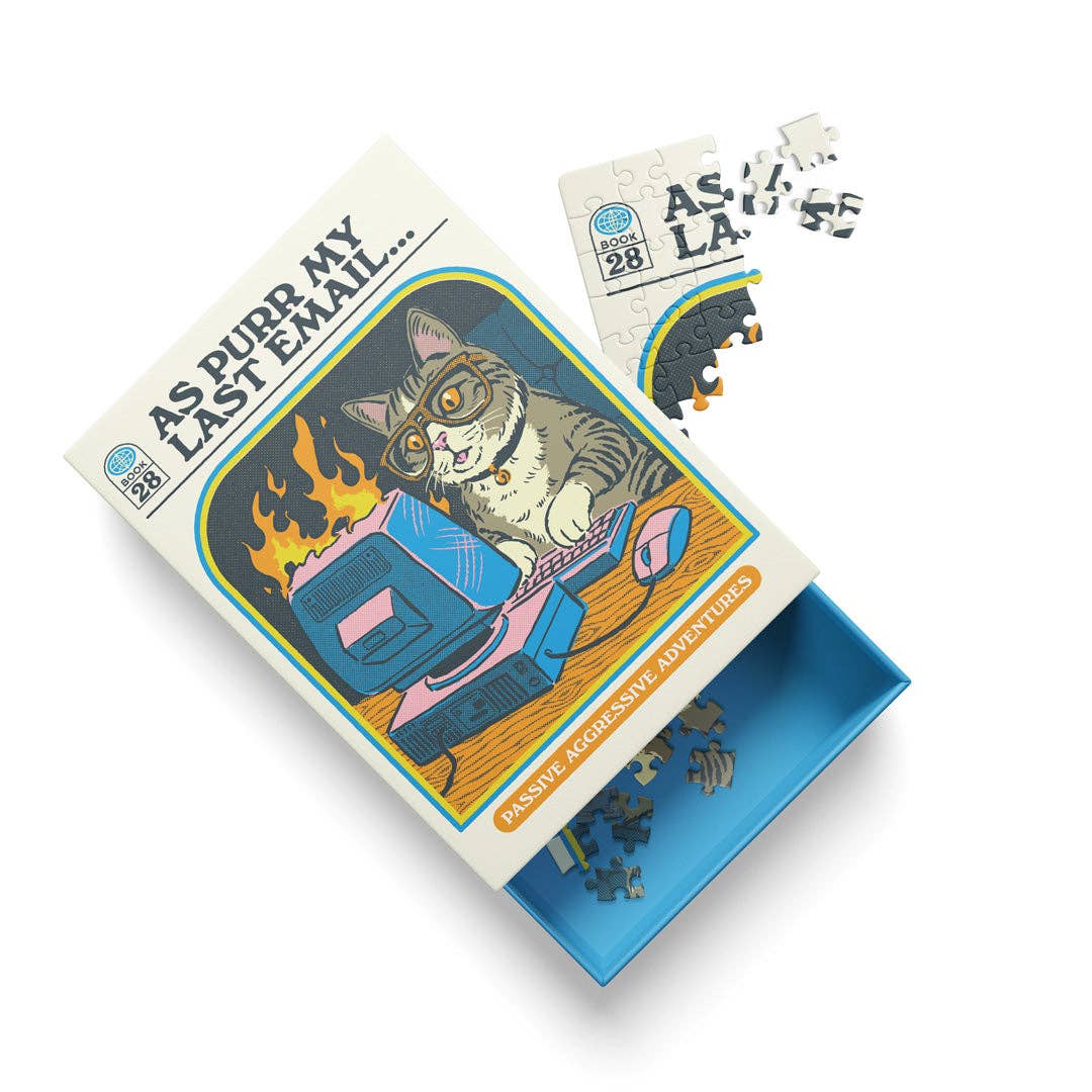 As Purr My Last Email Mini Matchbox Jigsaw Puzzle By Oh Deer