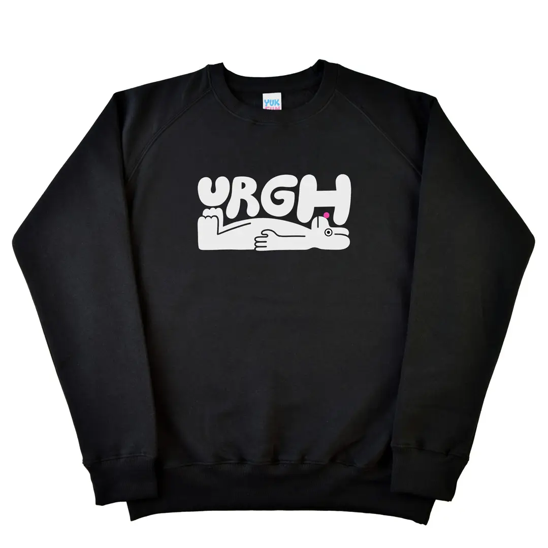 Urgh Sweatshirt in Black By YUK FUN