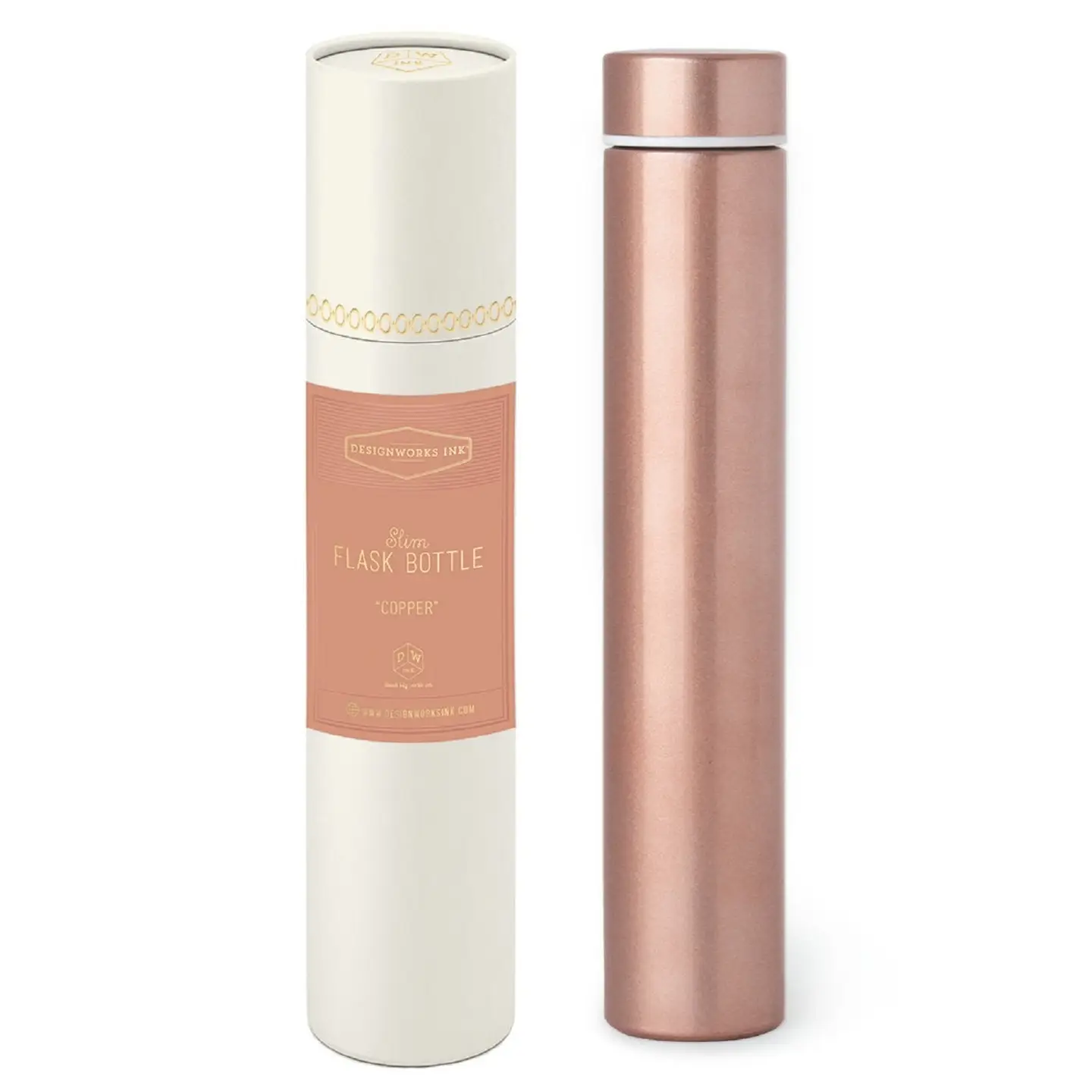 Ink Slim Flask Bottle - Copper by Designworks Collective