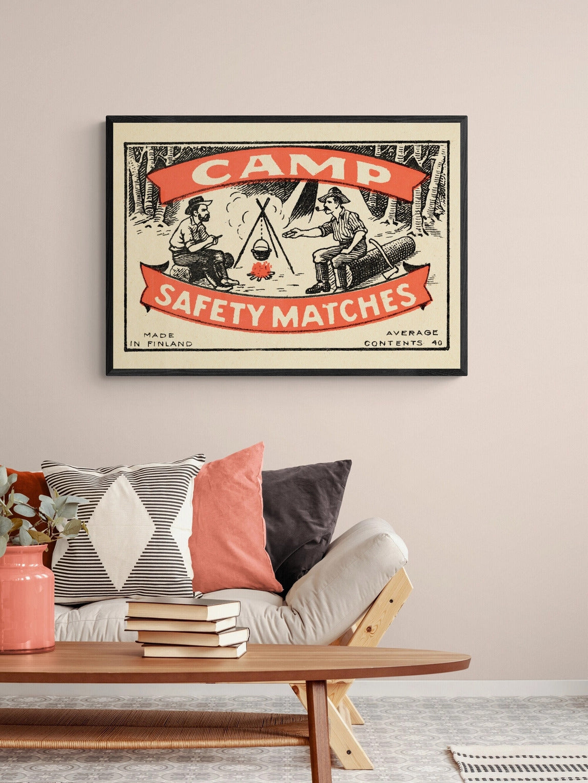 Camp Matchbook A2 Print | Vintage Cowboy Art by INK & SONS