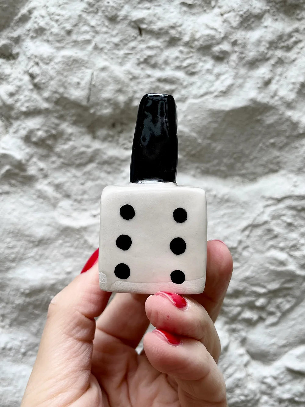 Ceramic Dice With A Cat By Anna Soba