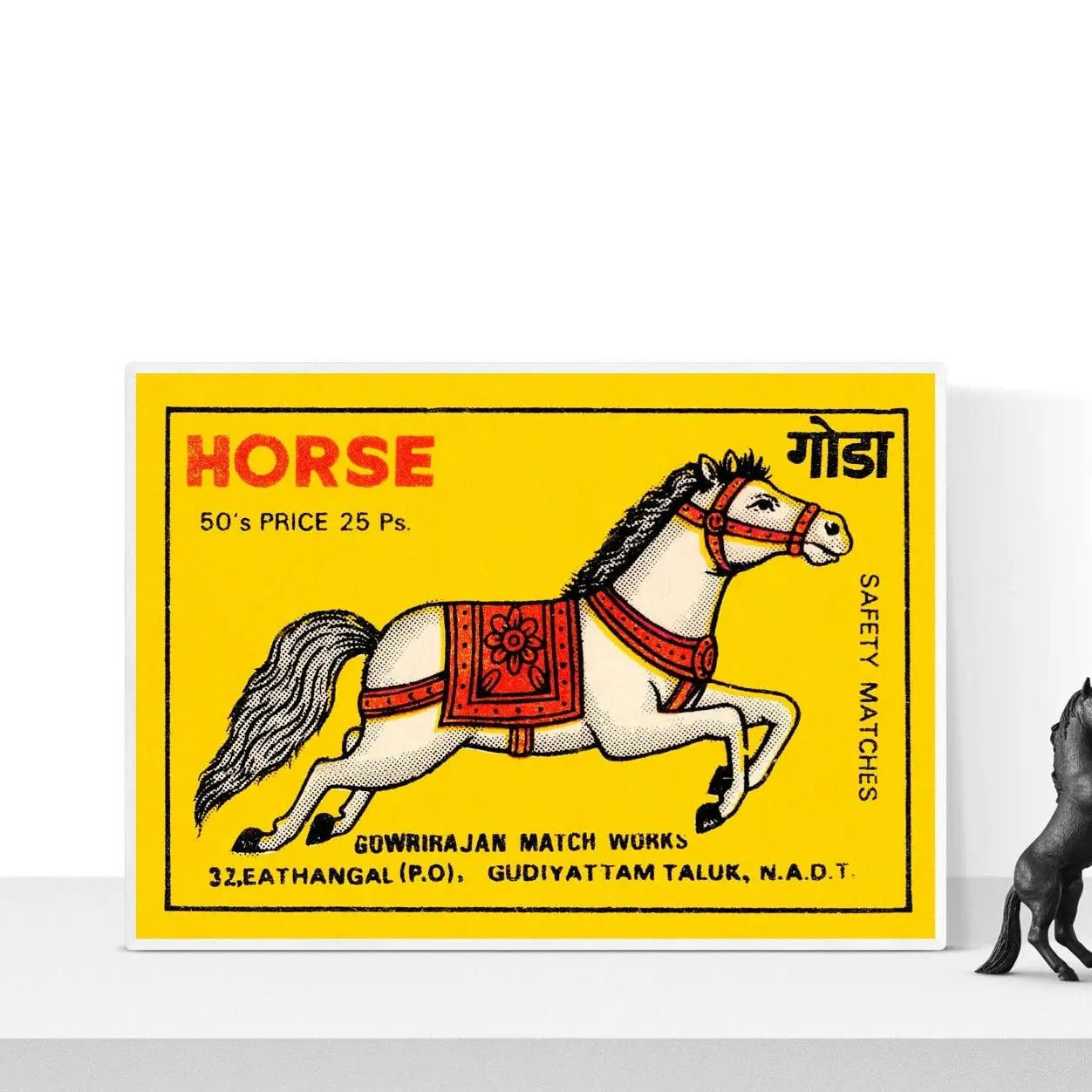 Indian Horse Print Retro Wall Art by INK & SONS