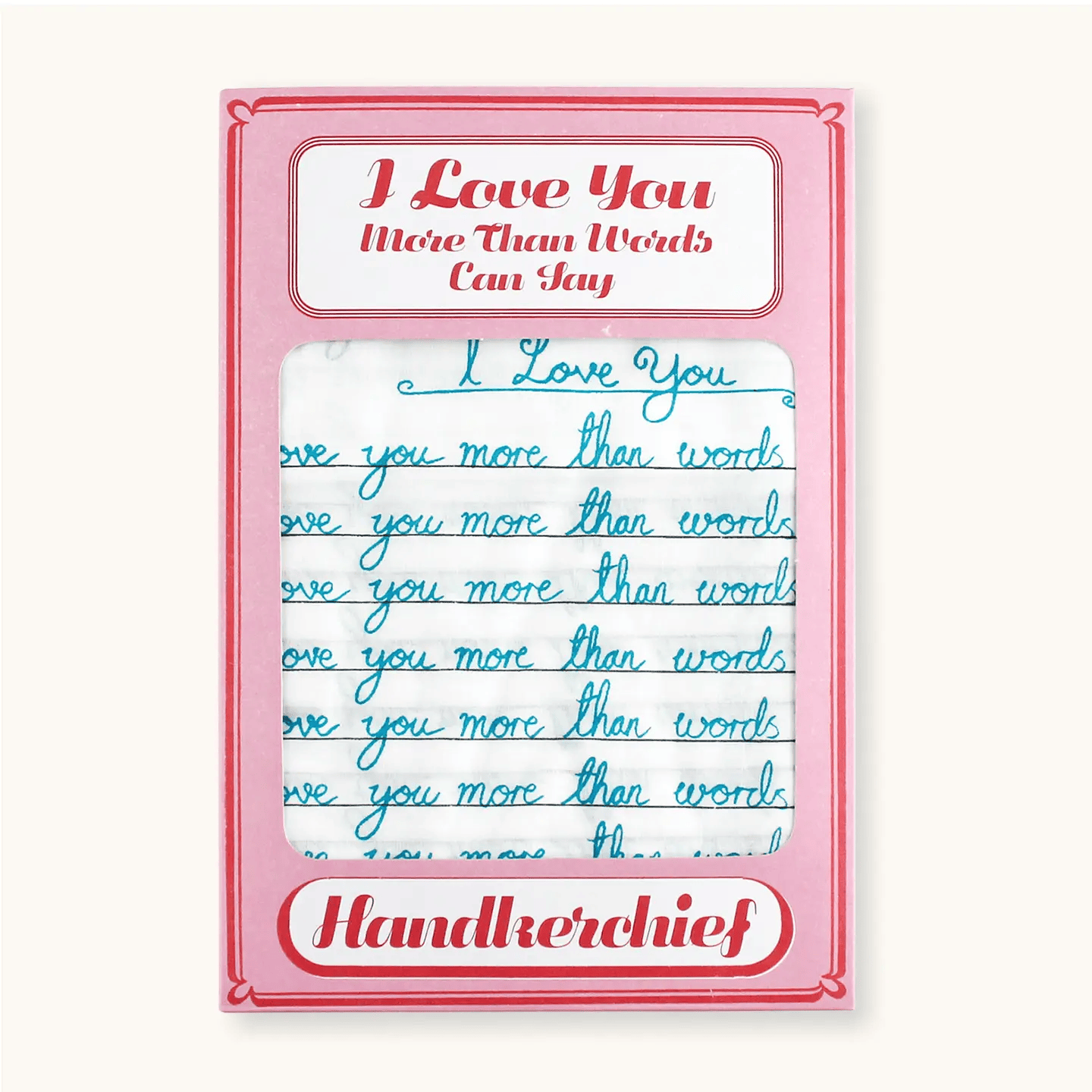 I Love You Handkerchief Pocket Square Bandana by Sukie