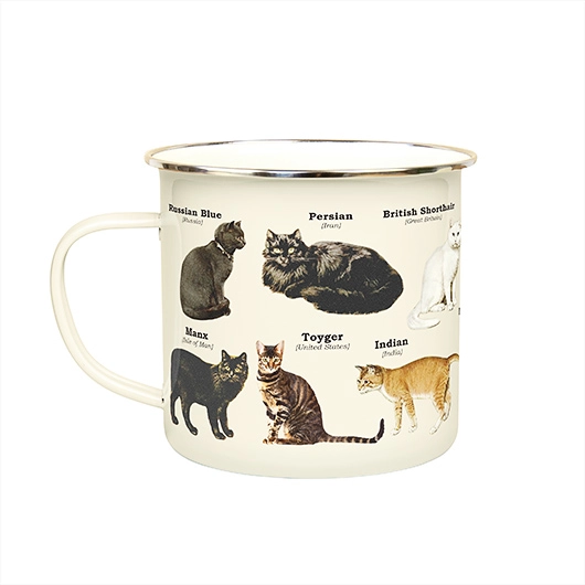 Cats - Enamel Mug by Gift Republic