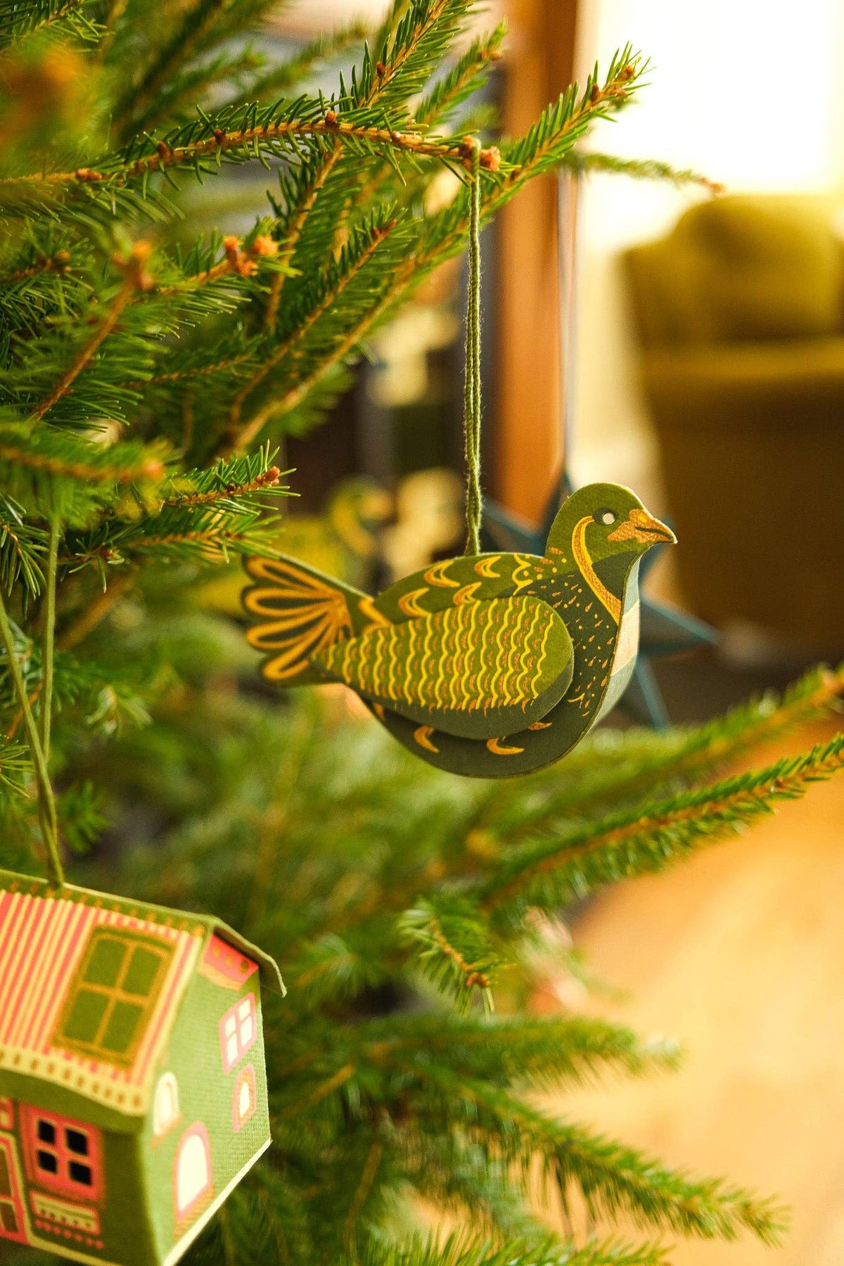 Partridge Screen-Printed Board Decoration By East End Press