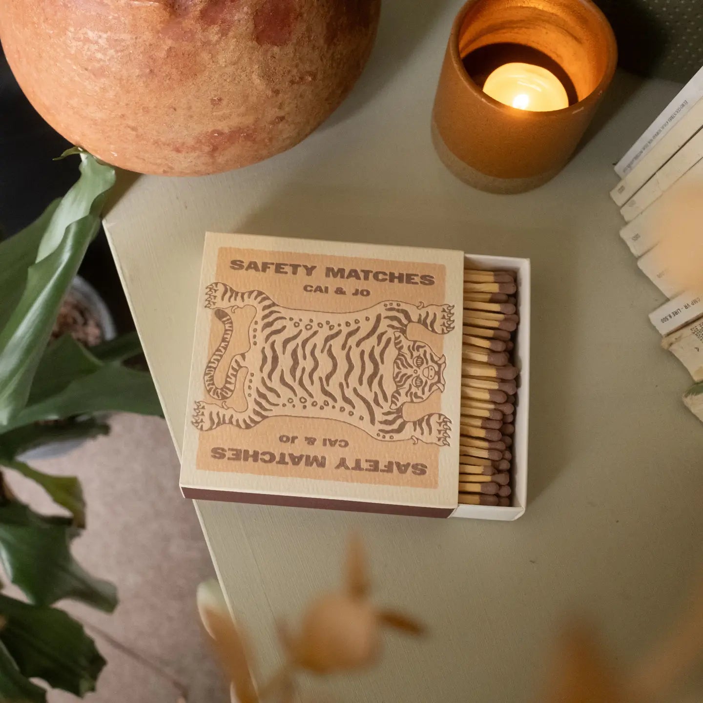 Tibetan Tiger Safety Matches by Cai & Jo