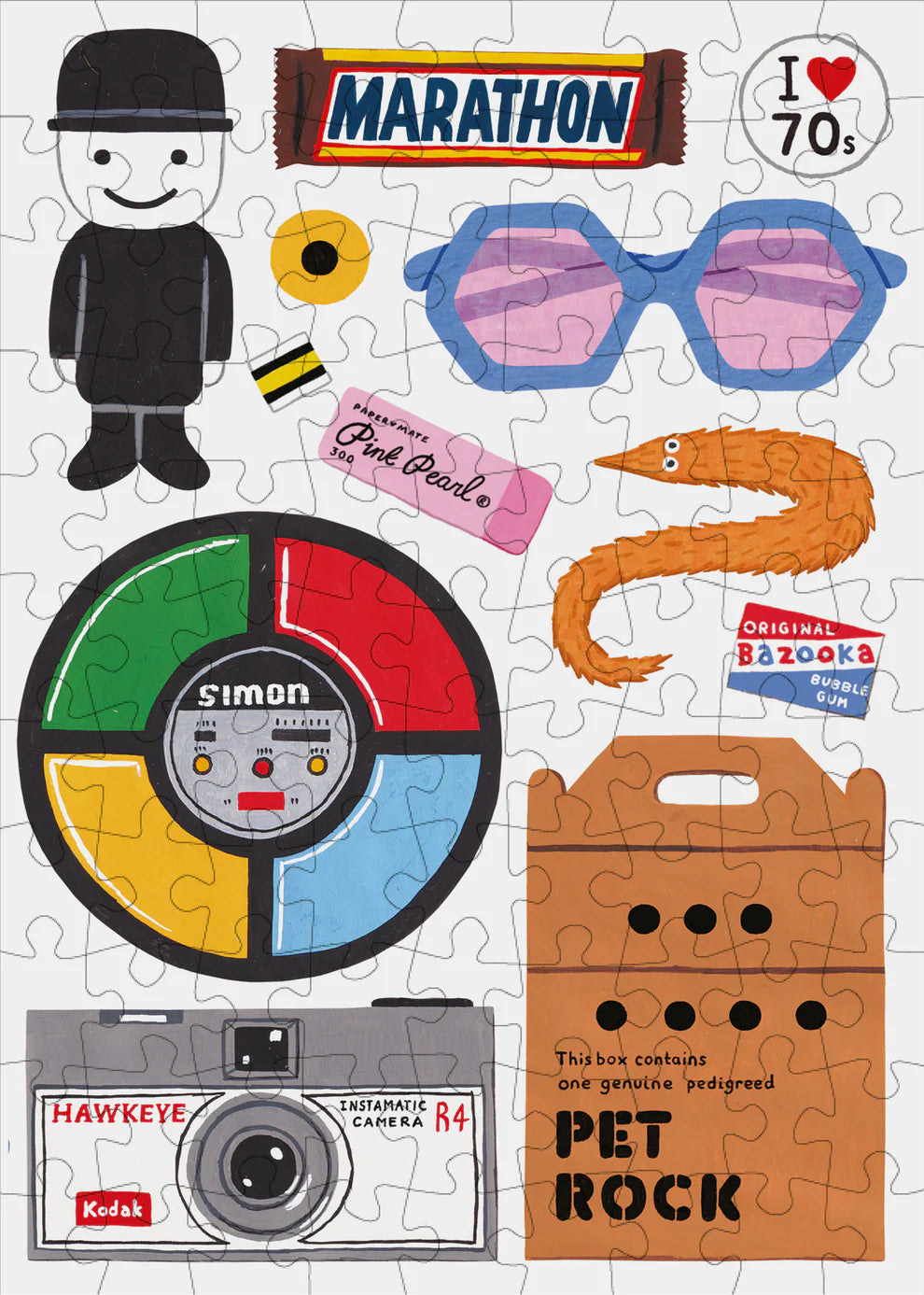 In the 70's - 99 Piece Mini Jigsaw Puzzle by Happily