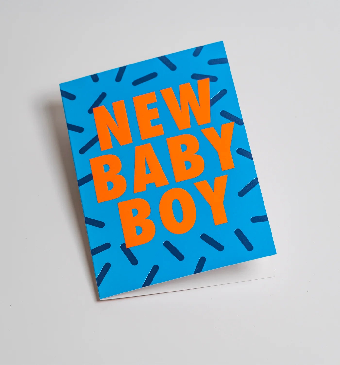 New Baby Boy Confetti Sprinkles Greeting Card by Postco