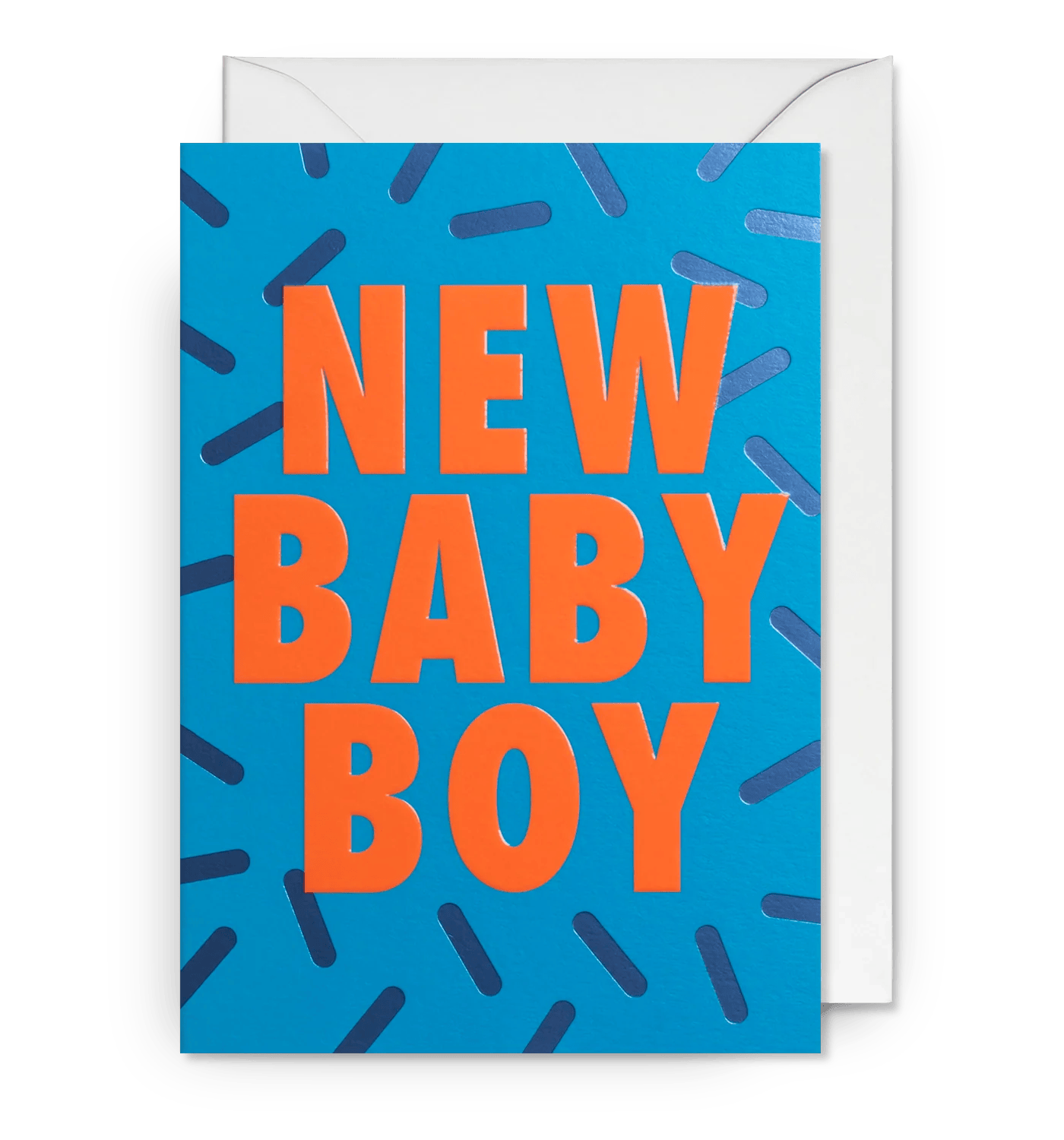 New Baby Boy Confetti Sprinkles Greeting Card by Postco