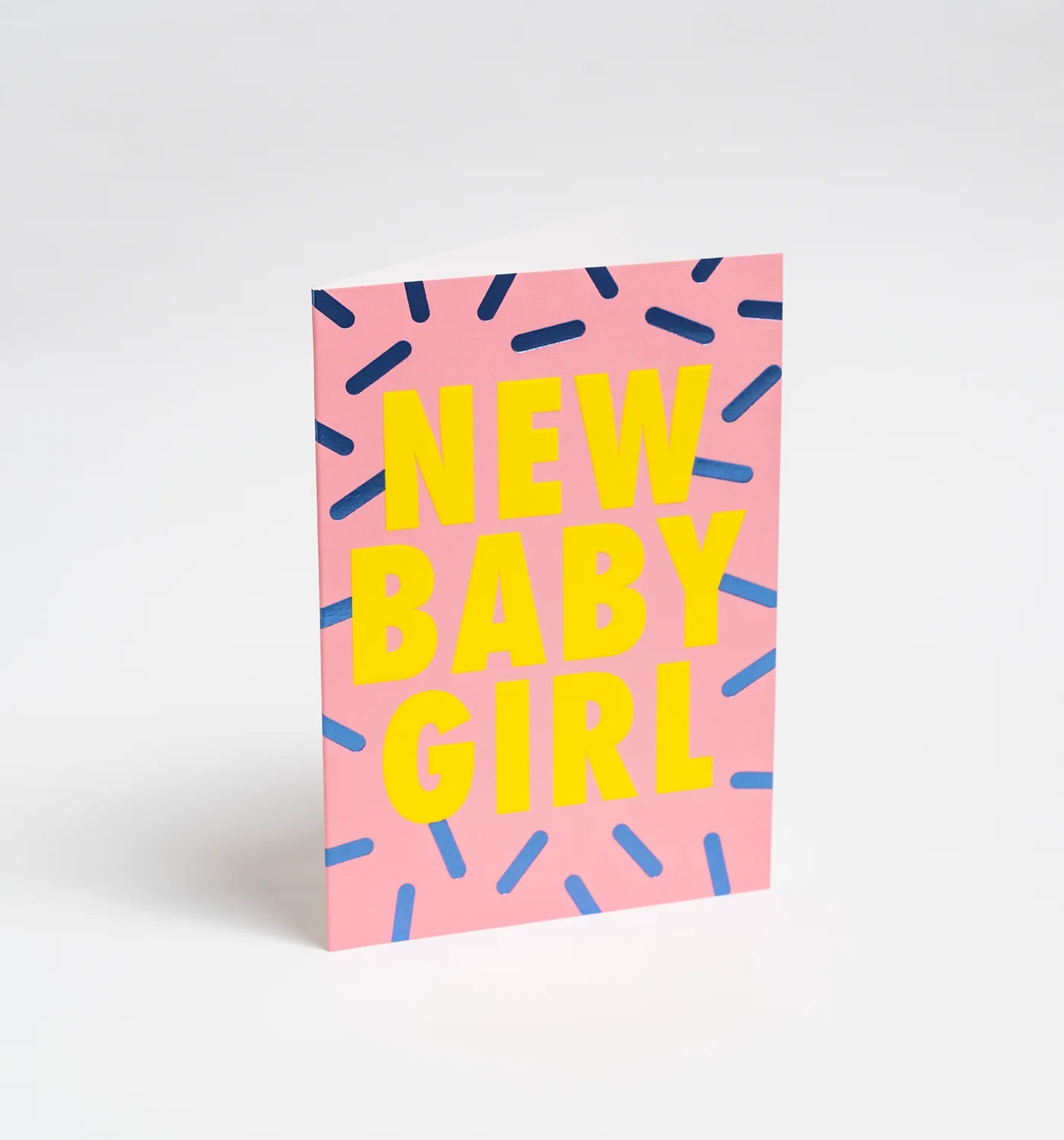 New Baby Girl Confetti Sprinkles Greeting Card by Postco