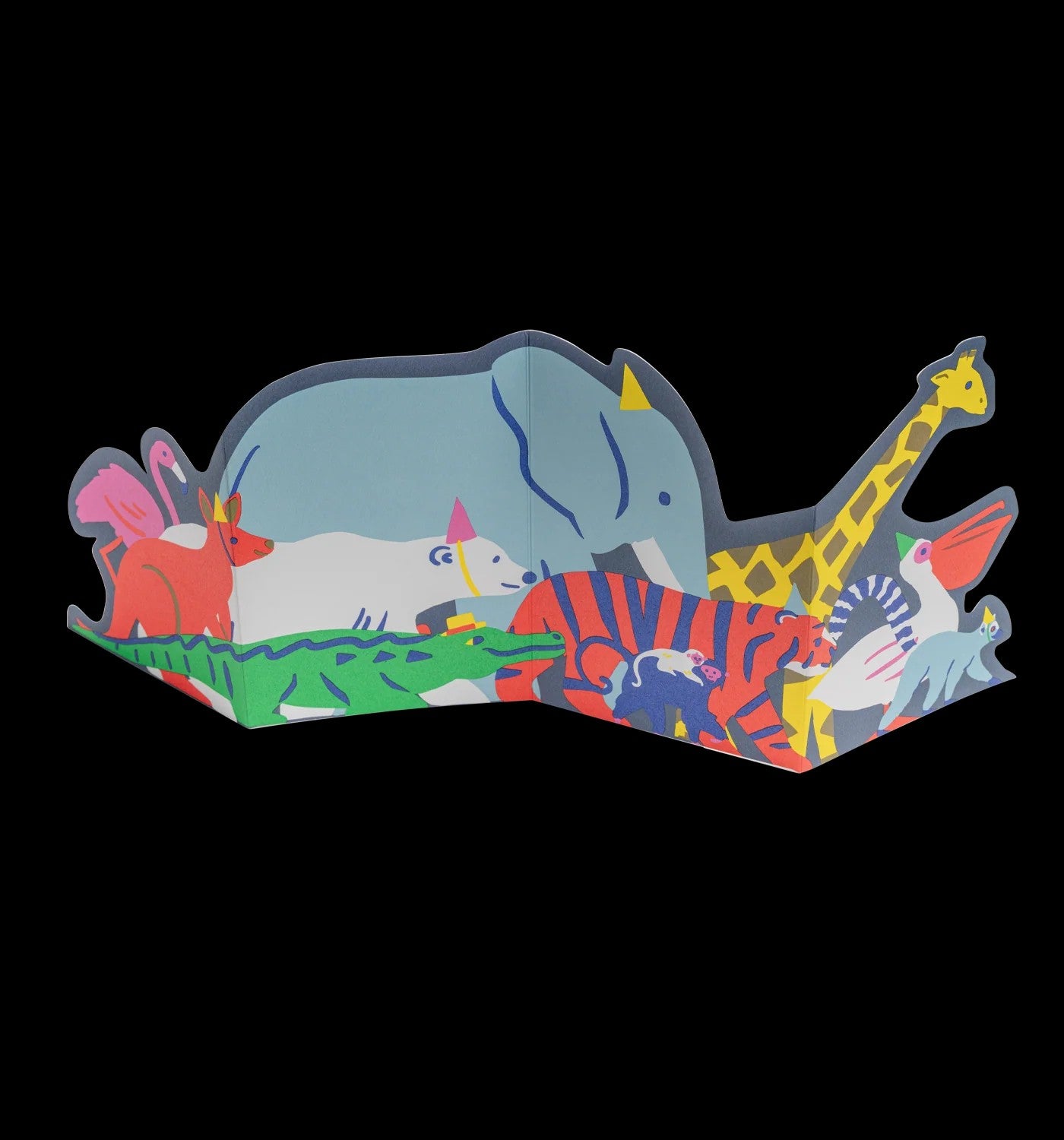 Animal Parade Fold Out Concertina Card By Naomi Wilkinson