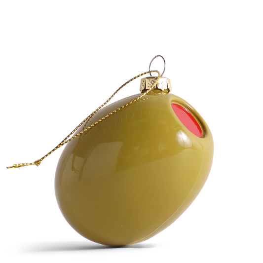 Olive Glass Decoration Baubles