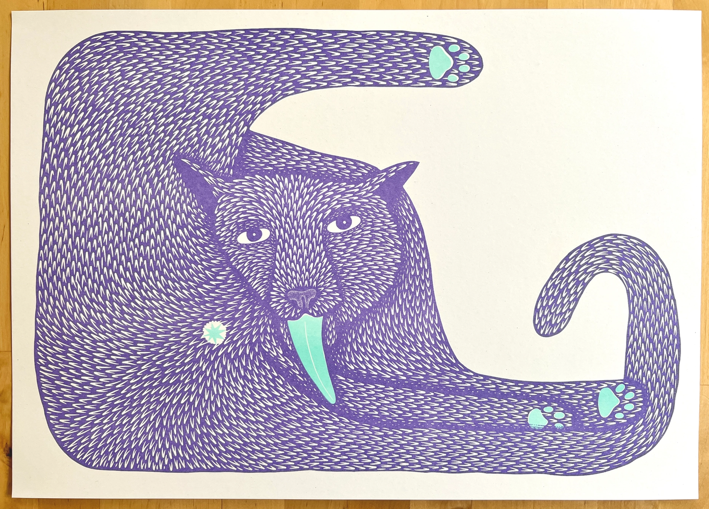 Cat Riso Print by Strangford