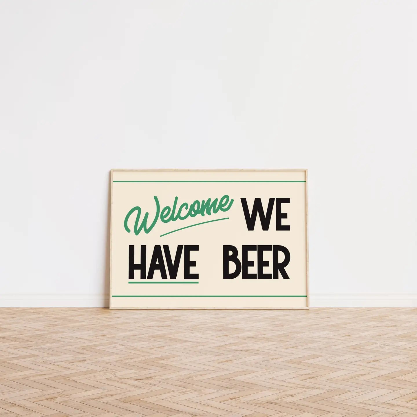 Welcome We Have Beer Print A3 by Lune Design