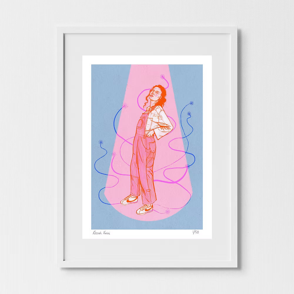 Limited Edition A4 Giclee Print - Pink Lady by Keziah Furini