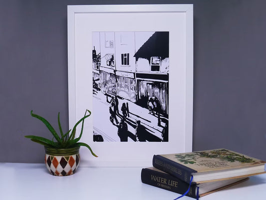 North Laine Brighton, Art Print by Keziah Furini