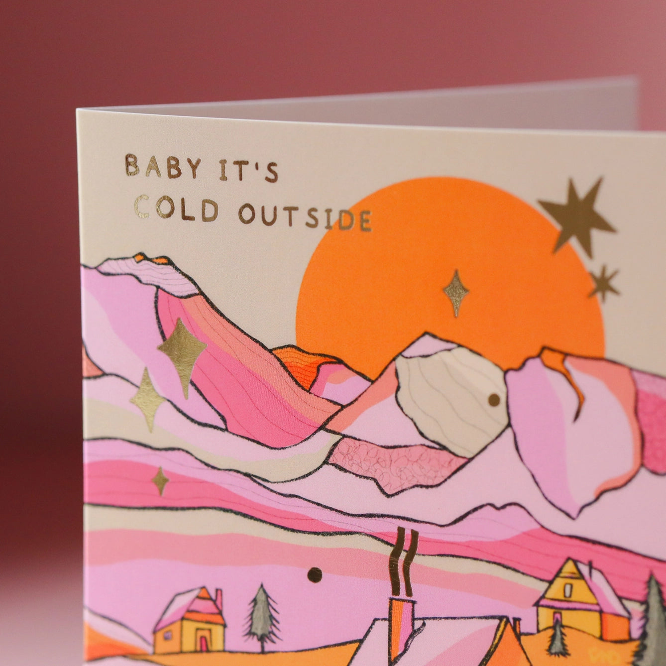 Baby It's Cold Outside Christmas Card by Freya Niamh Design