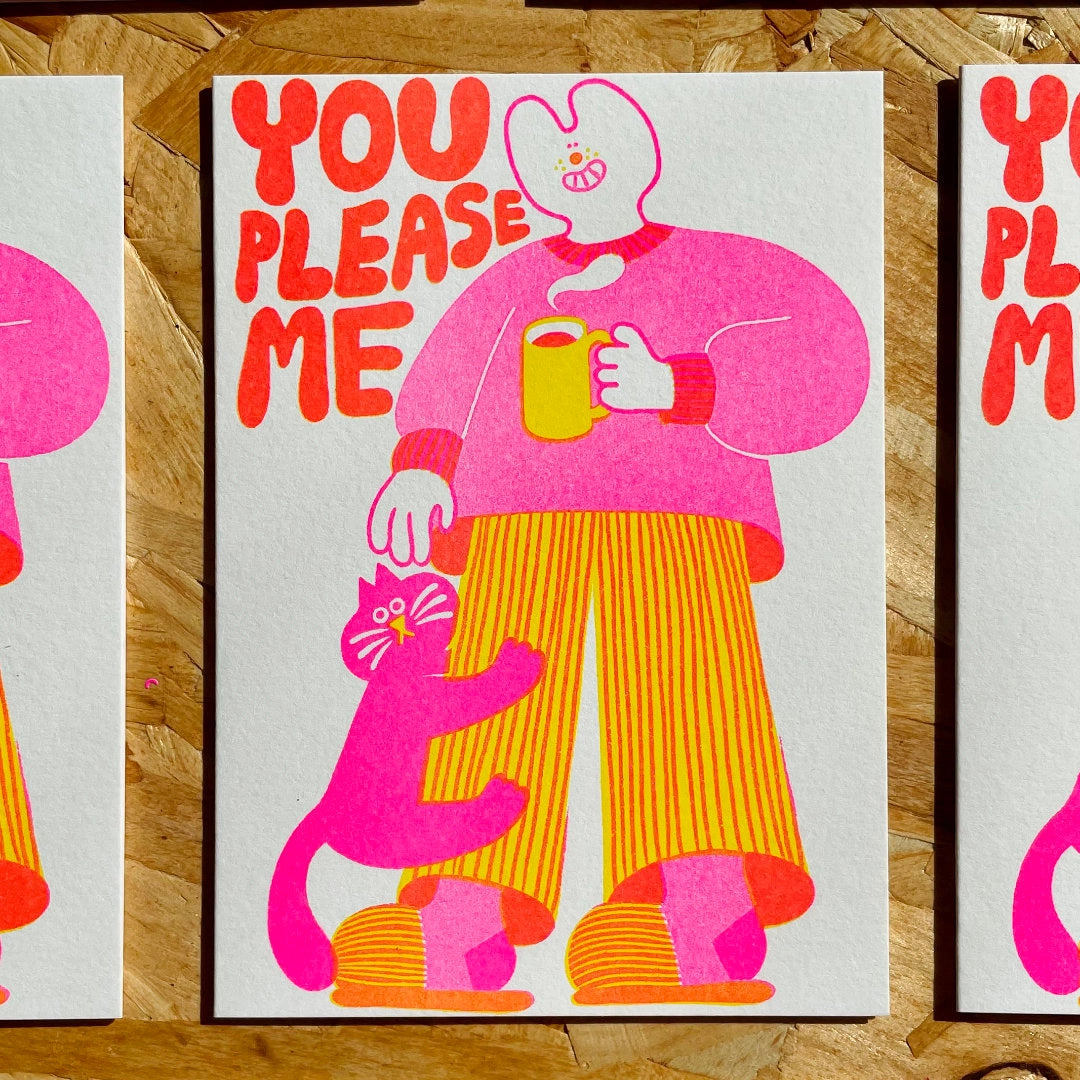 You Please Me Cat Card By YUK FUN