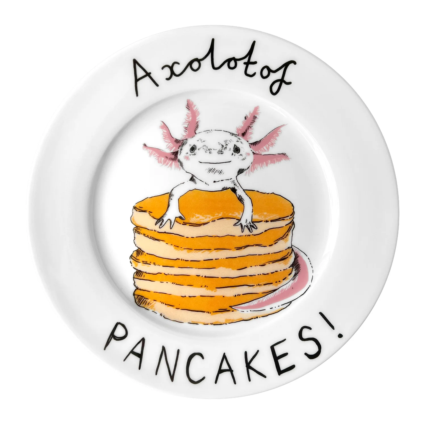 'Axolotof Pancakes' Side Plate by Jimbobart