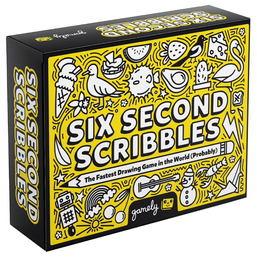6 Second Scribbles card games by Gamely