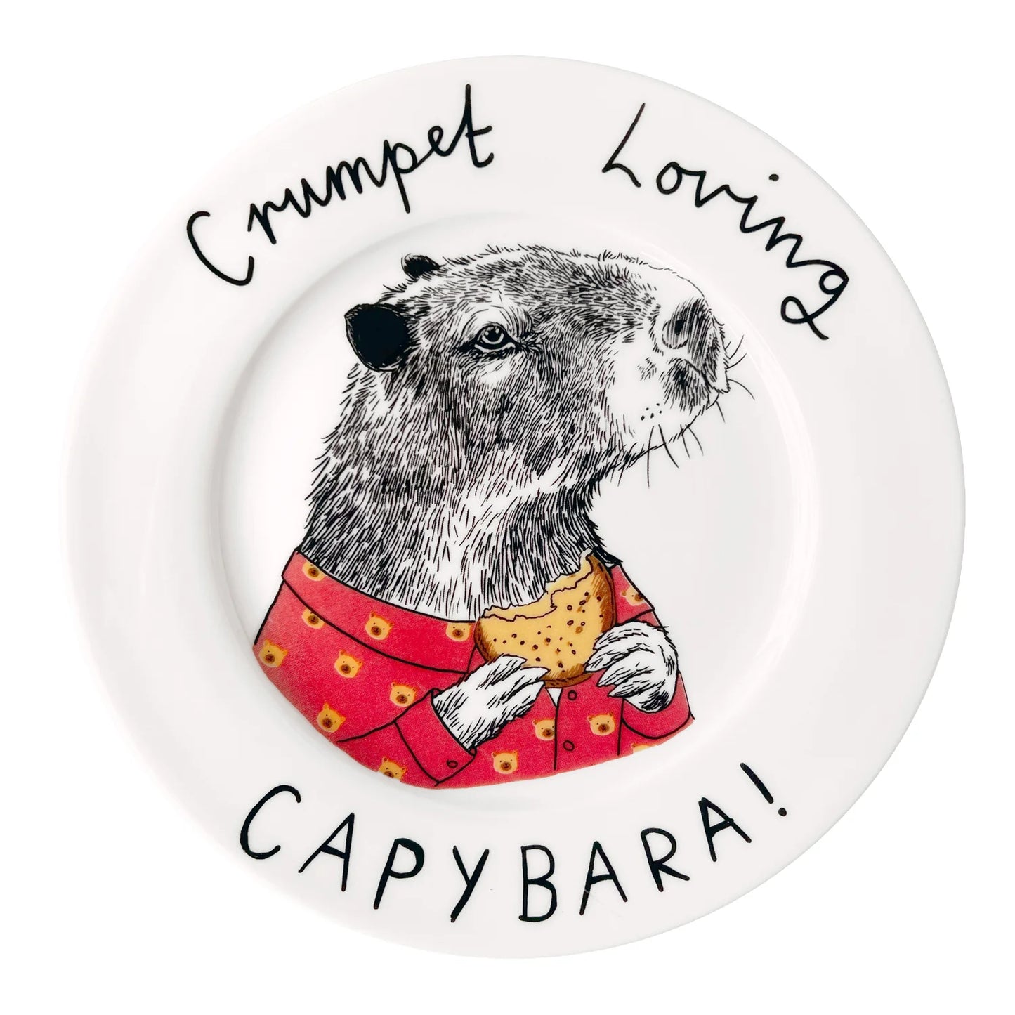 'Crumpet Loving Capybara' Side Plate by Jimbobart