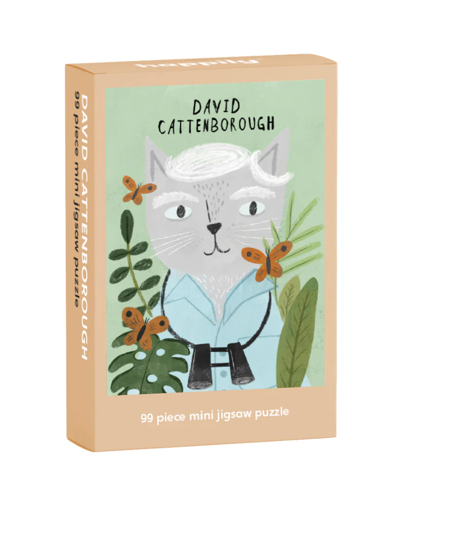 David Cattenborough - 99 Piece Mini Jigsaw Puzzle by Happily