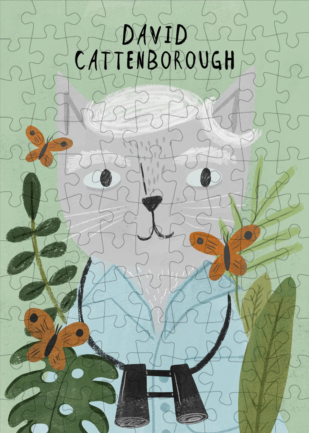 David Cattenborough - 99 Piece Mini Jigsaw Puzzle by Happily
