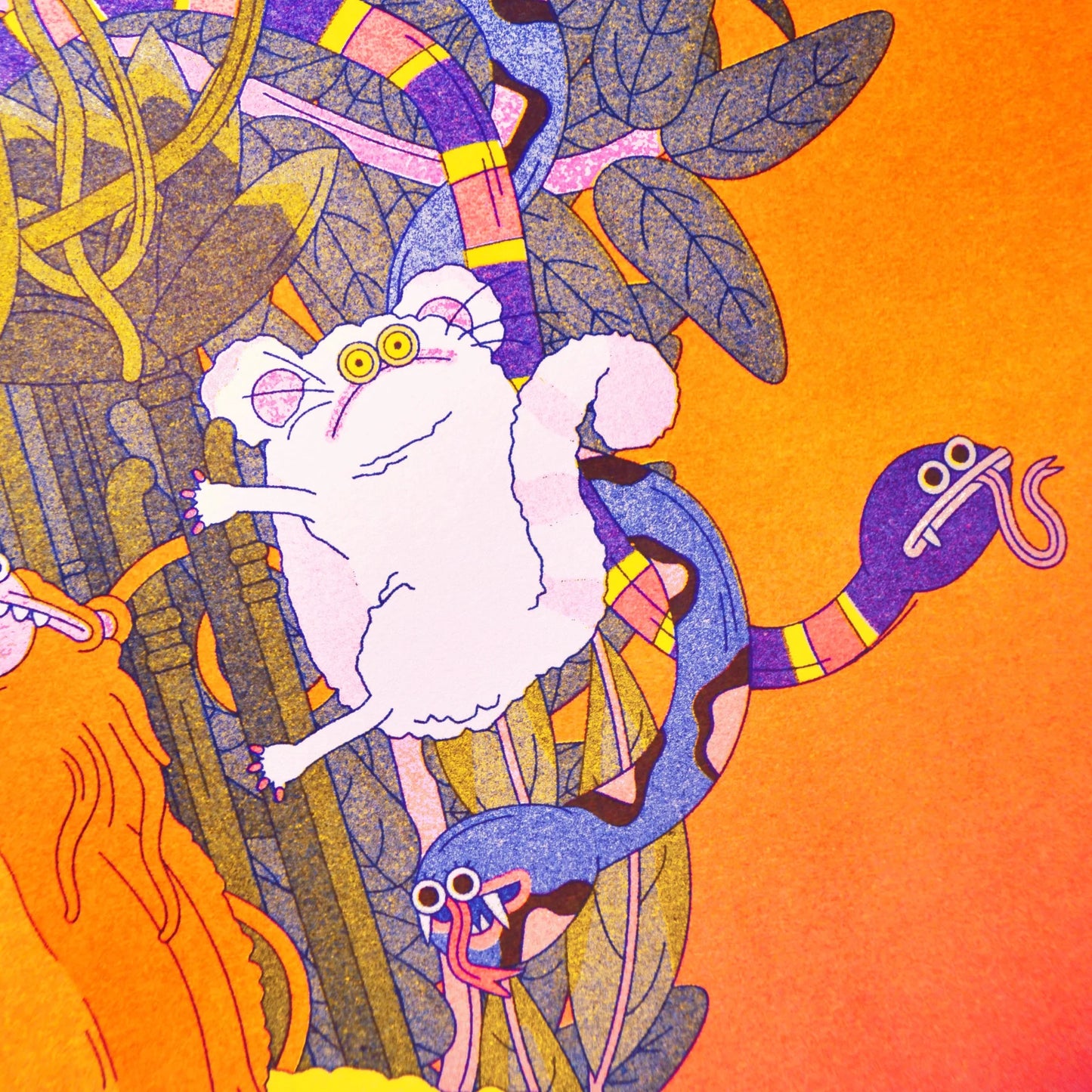 Jungle - Riso Art Print A3 by alice Monvaillier