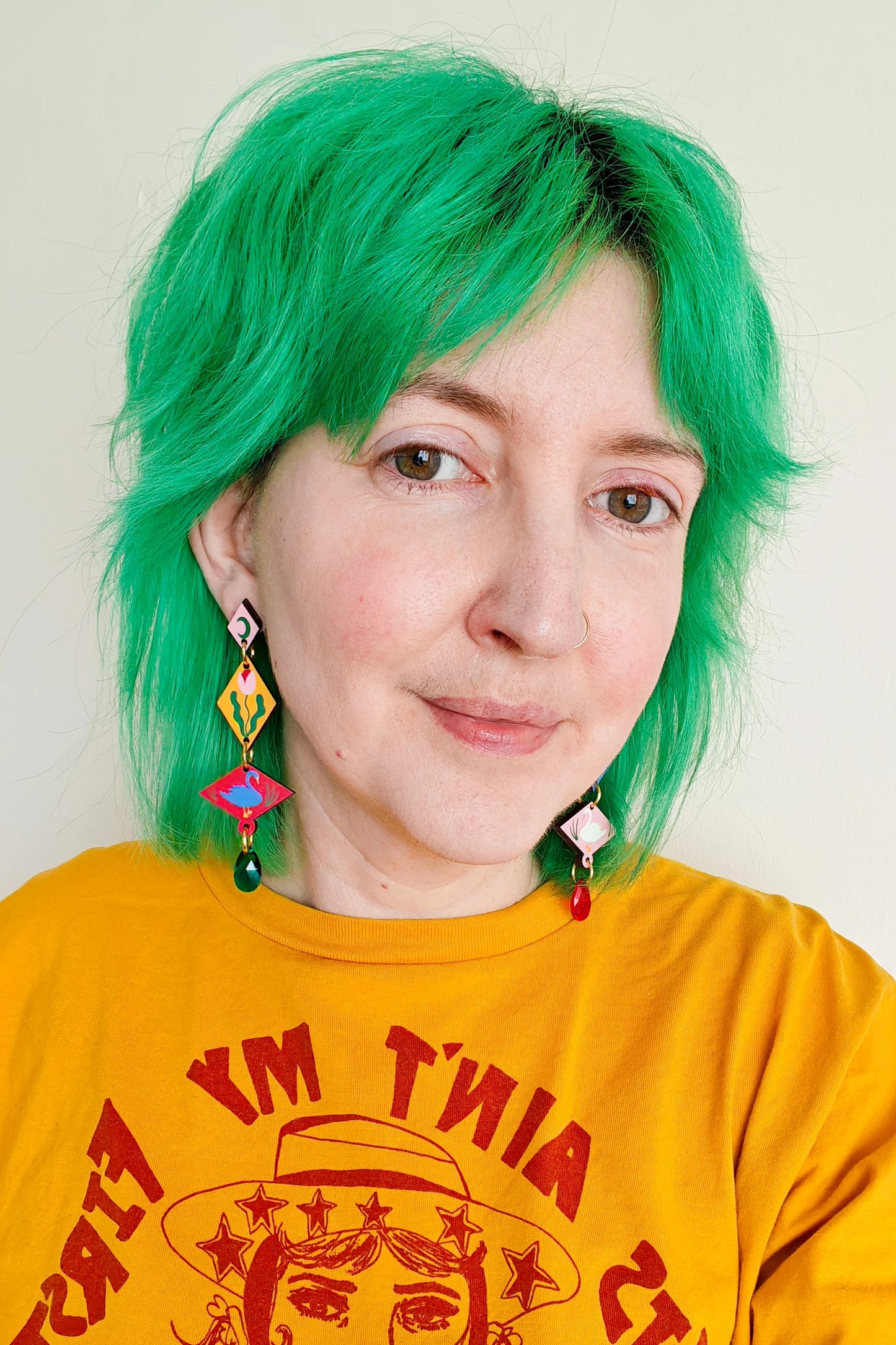 Spring Harlequin Earrings by Misfit Makes