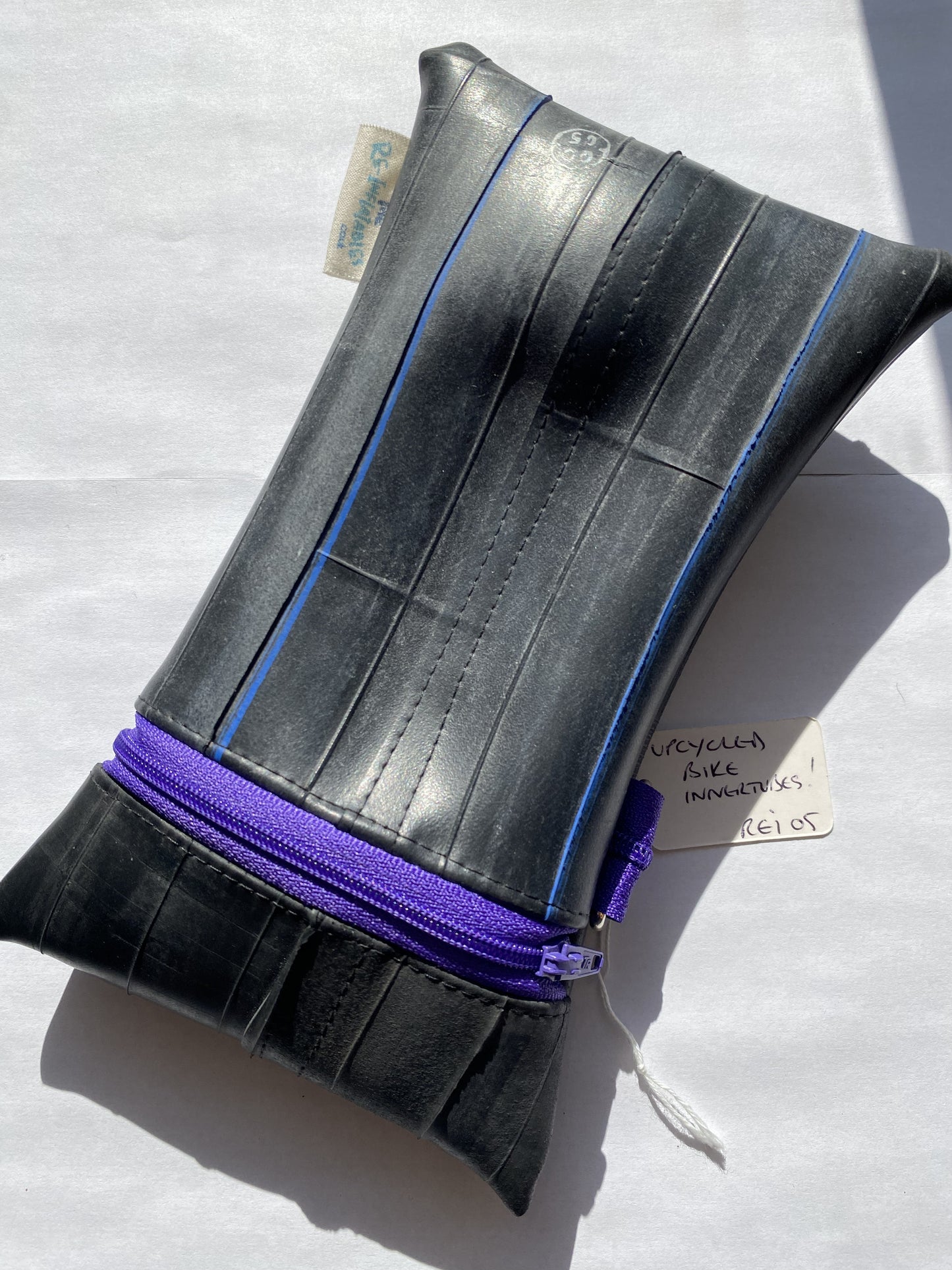 Zipper Pouch/Pencil Case recycled bicycle inner tube by Re-Inflatables