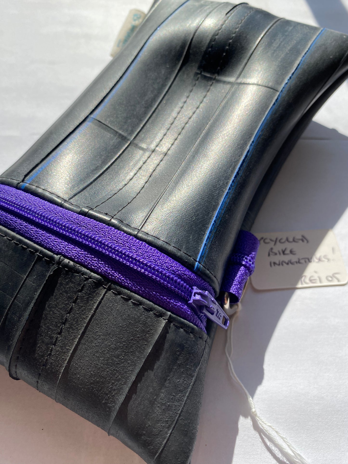 Zipper Pouch/Pencil Case recycled bicycle inner tube by Re-Inflatables