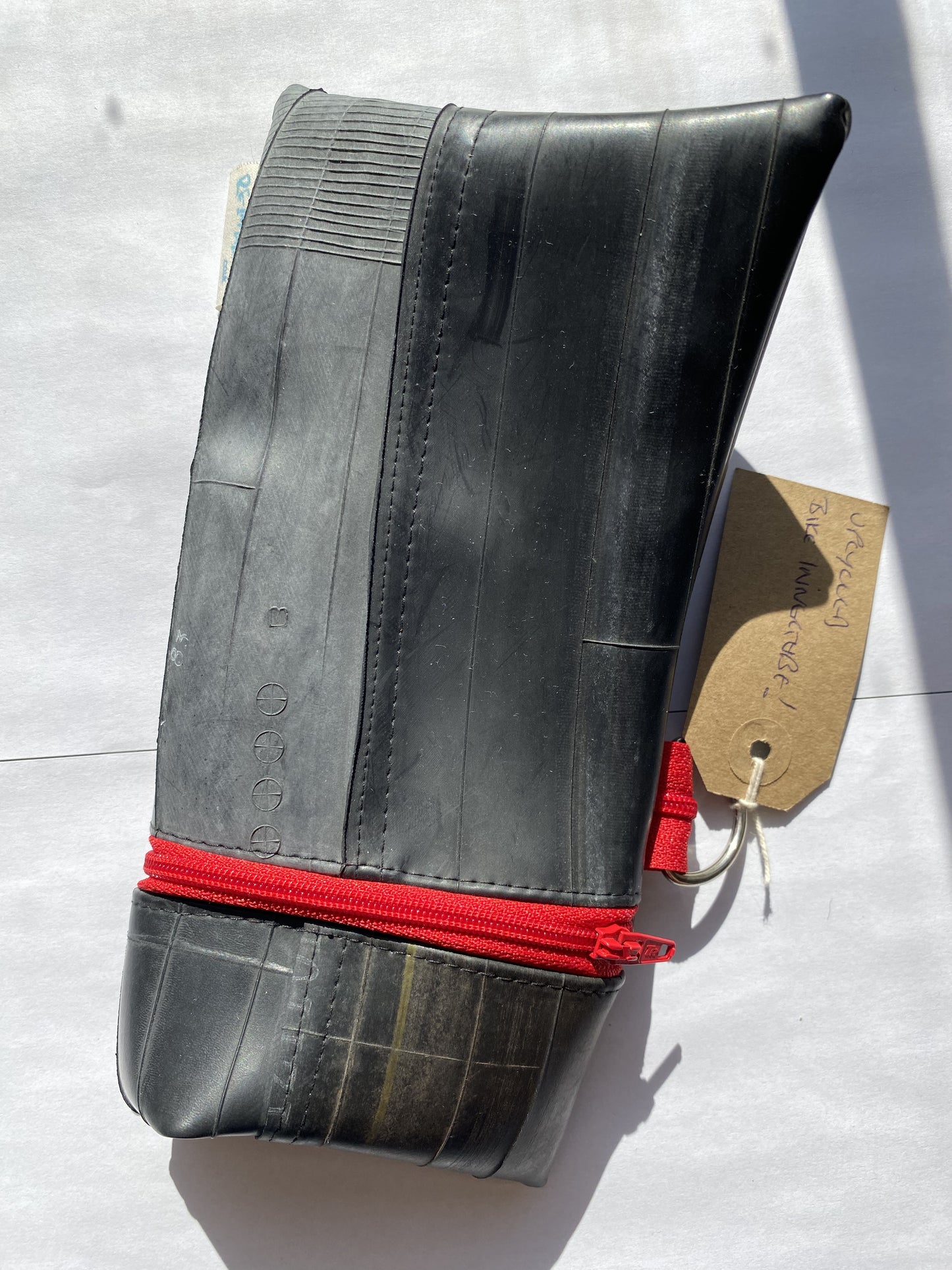 Zipper Pouch/Pencil Case recycled bicycle inner tube by Re-Inflatables