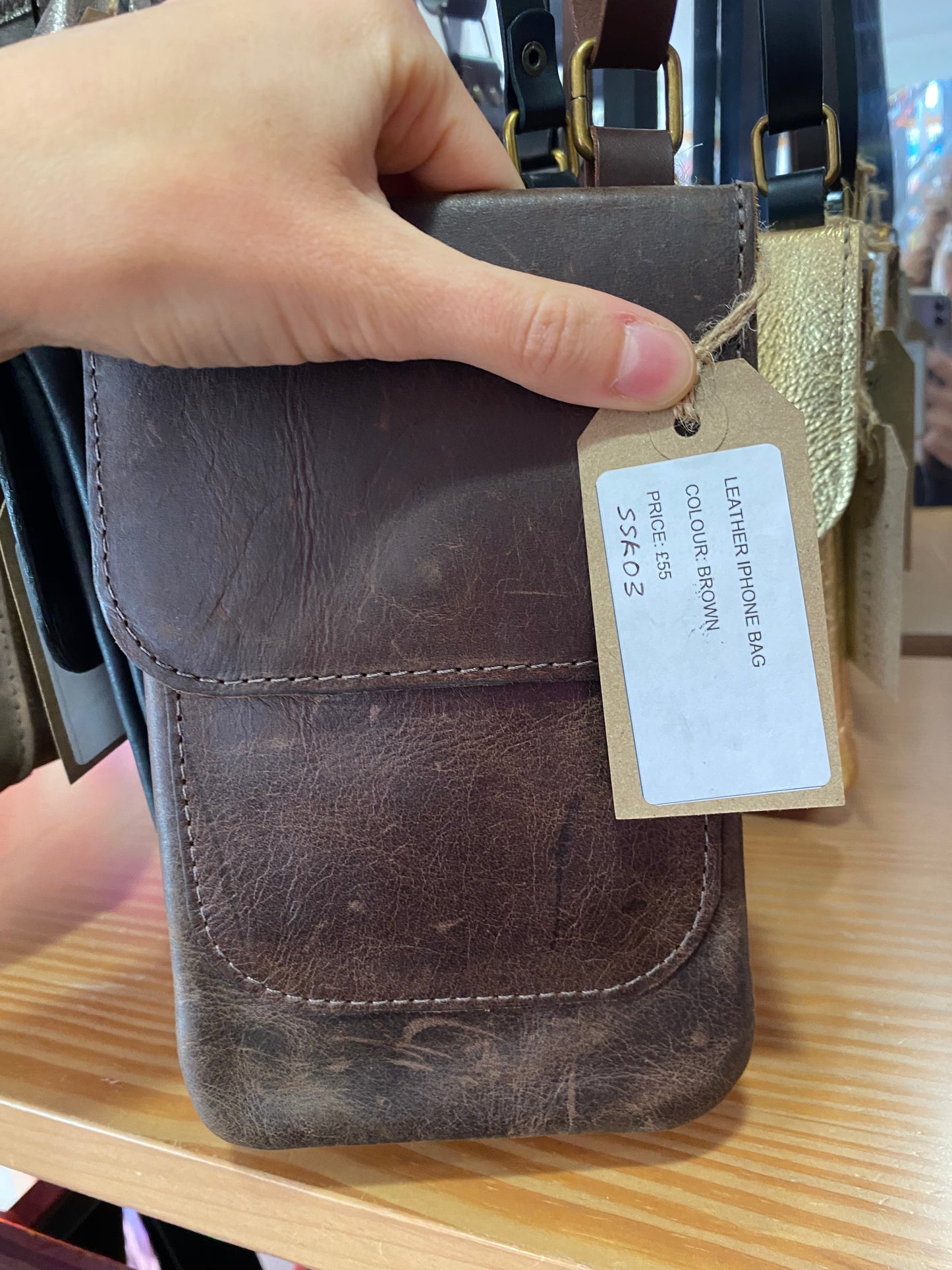 Leather Crossbody Smartphone Bag by ScarlettSky