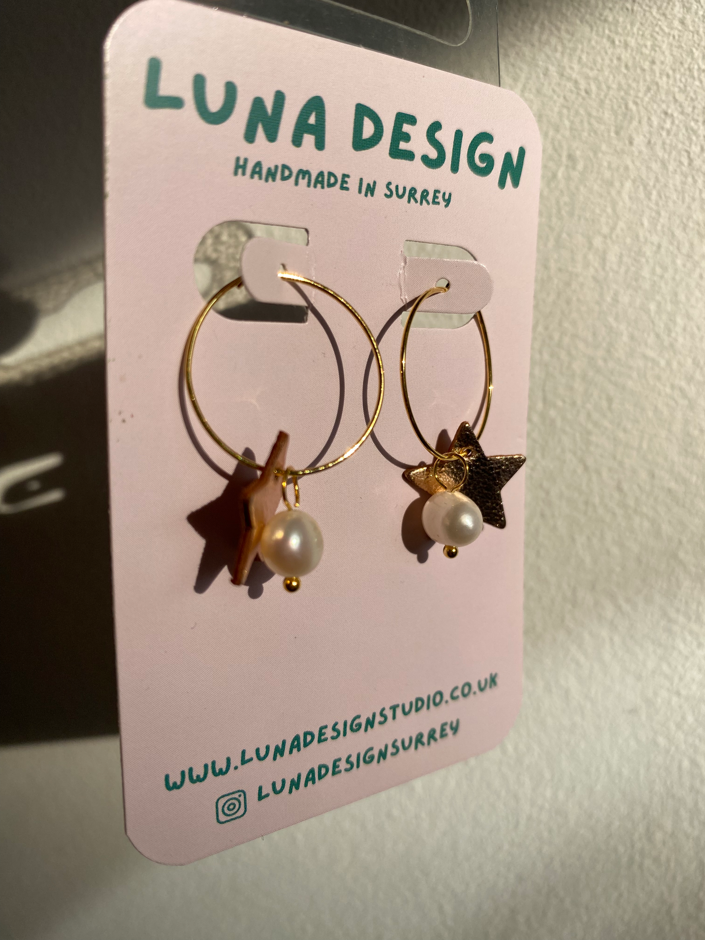 Celestial Charm Hoop Earrings - Gold Plated | Honey Star by Luna Design
