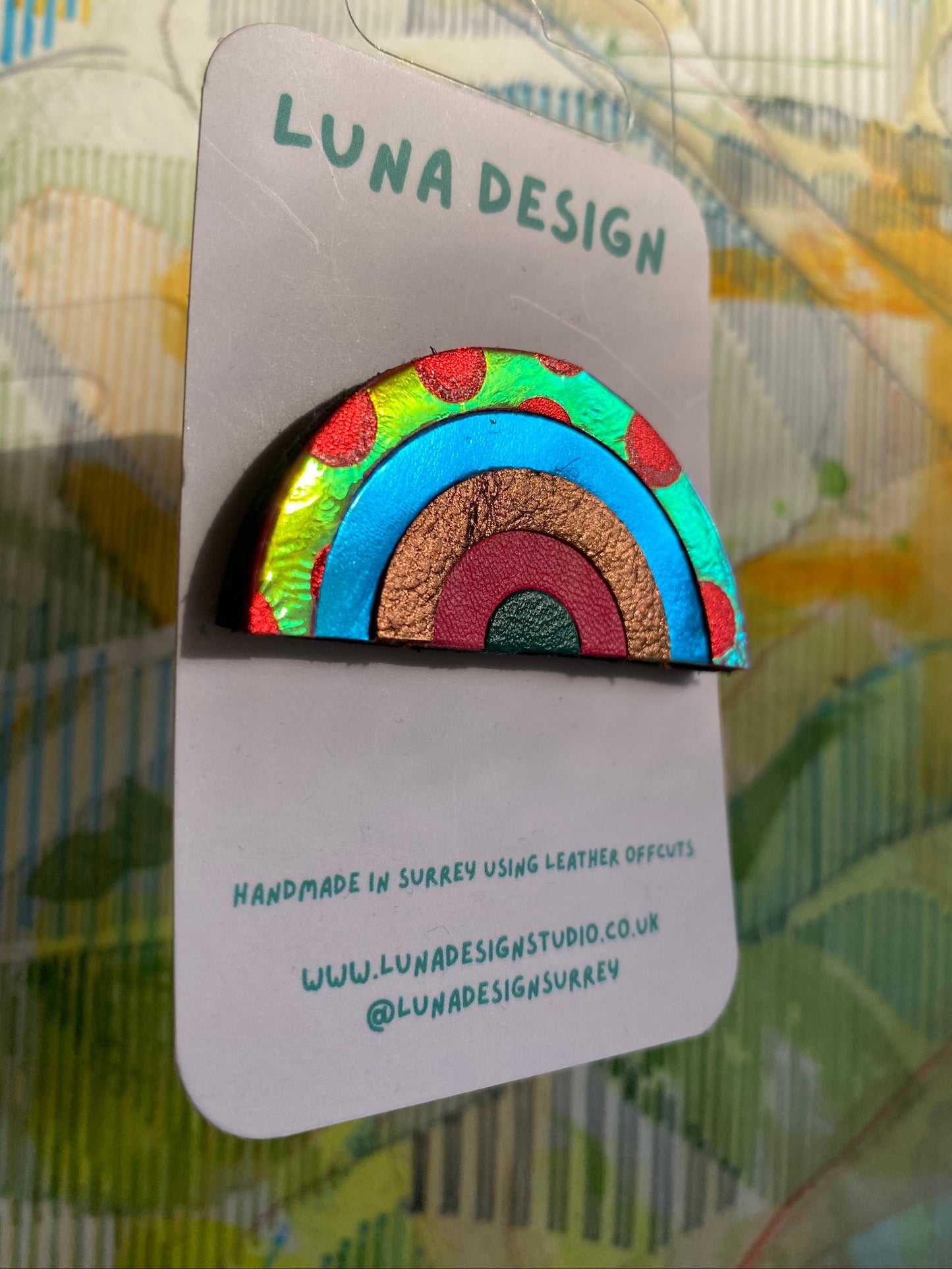Rainbow Brooch by Luna Design