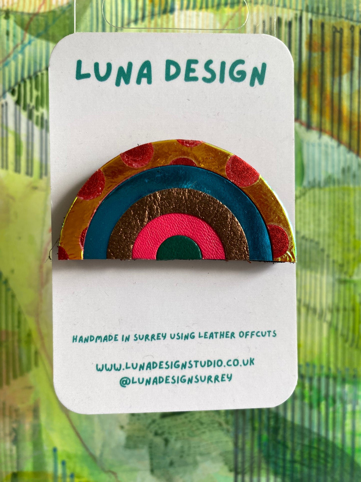 Rainbow Brooch by Luna Design