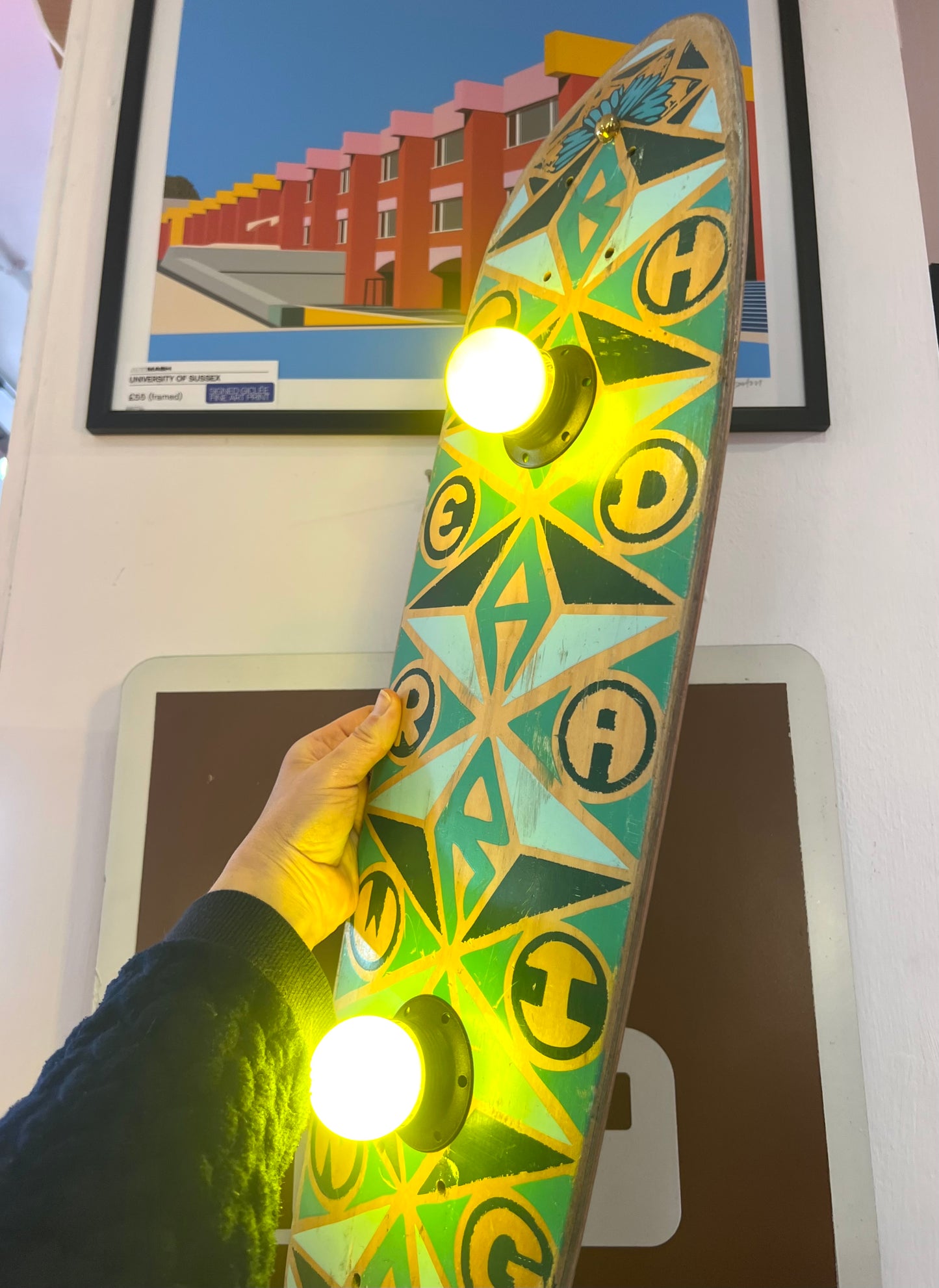 Skateboard Lamp by Lost & Foundry
