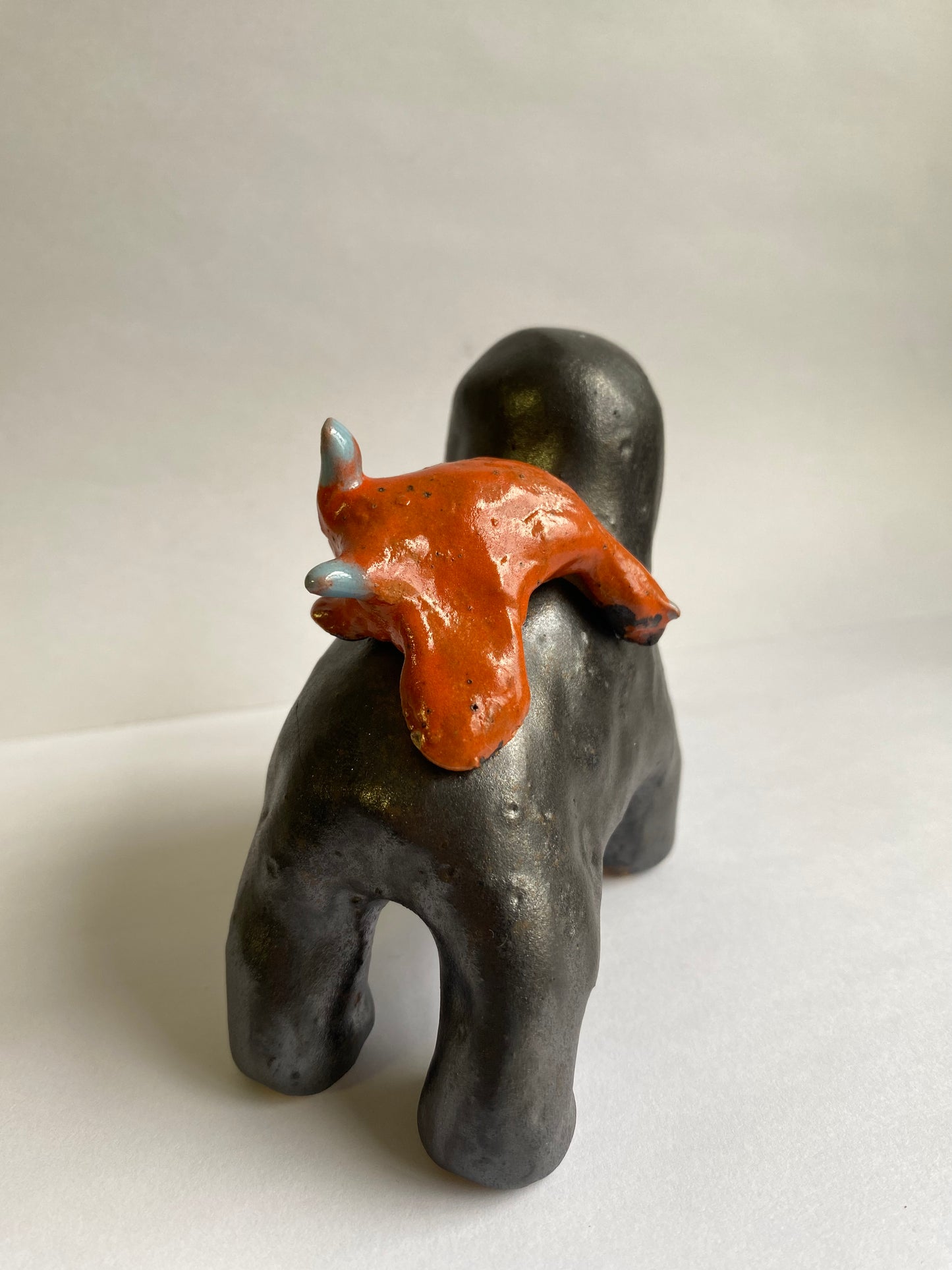 Black Metallic Ceramic Teethie by Rebecca Edelmann ceramics